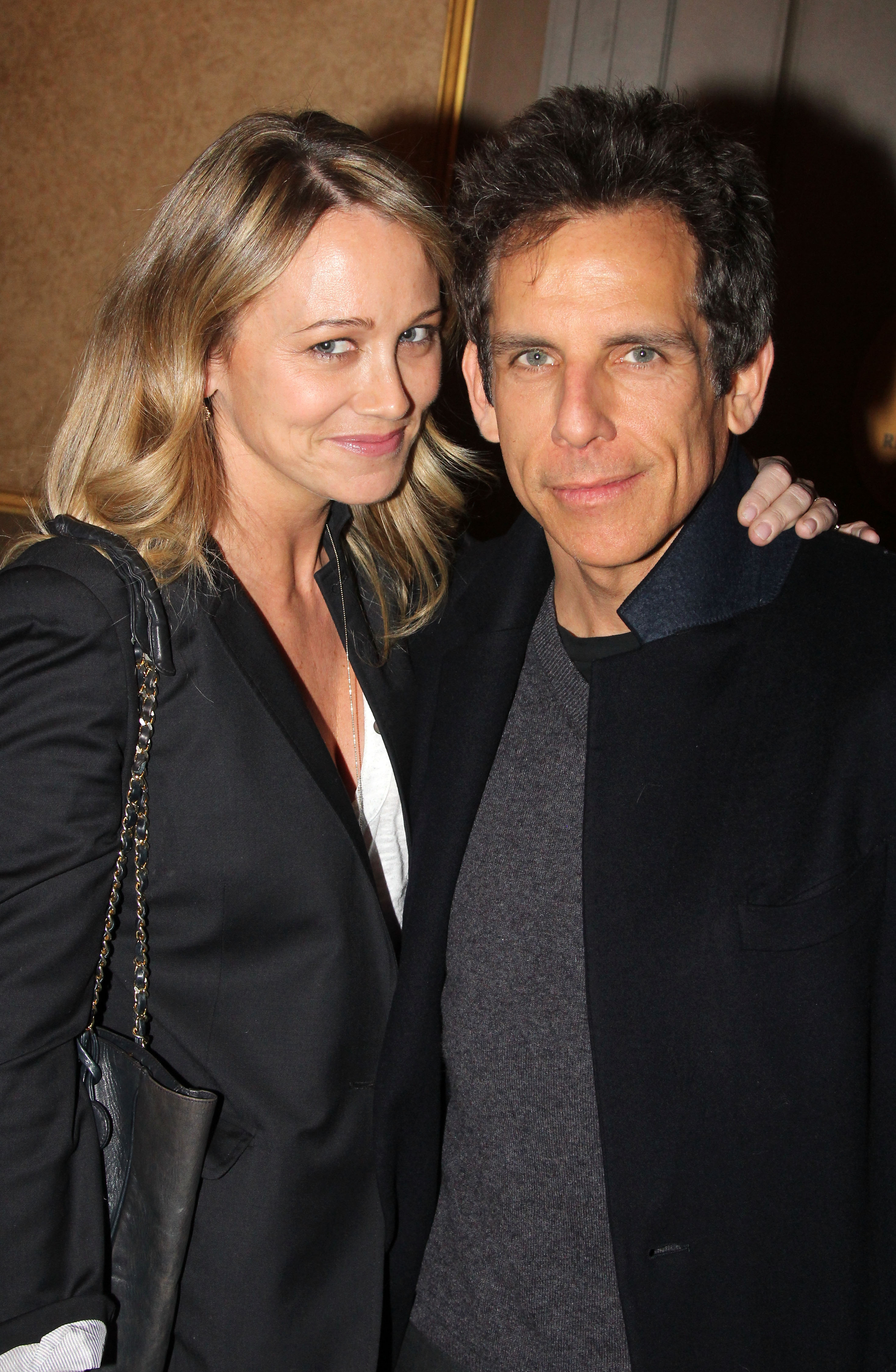 Christine Taylor and husband Ben Stiller on March 22, 2015 in New York City. | Source: Getty Images
