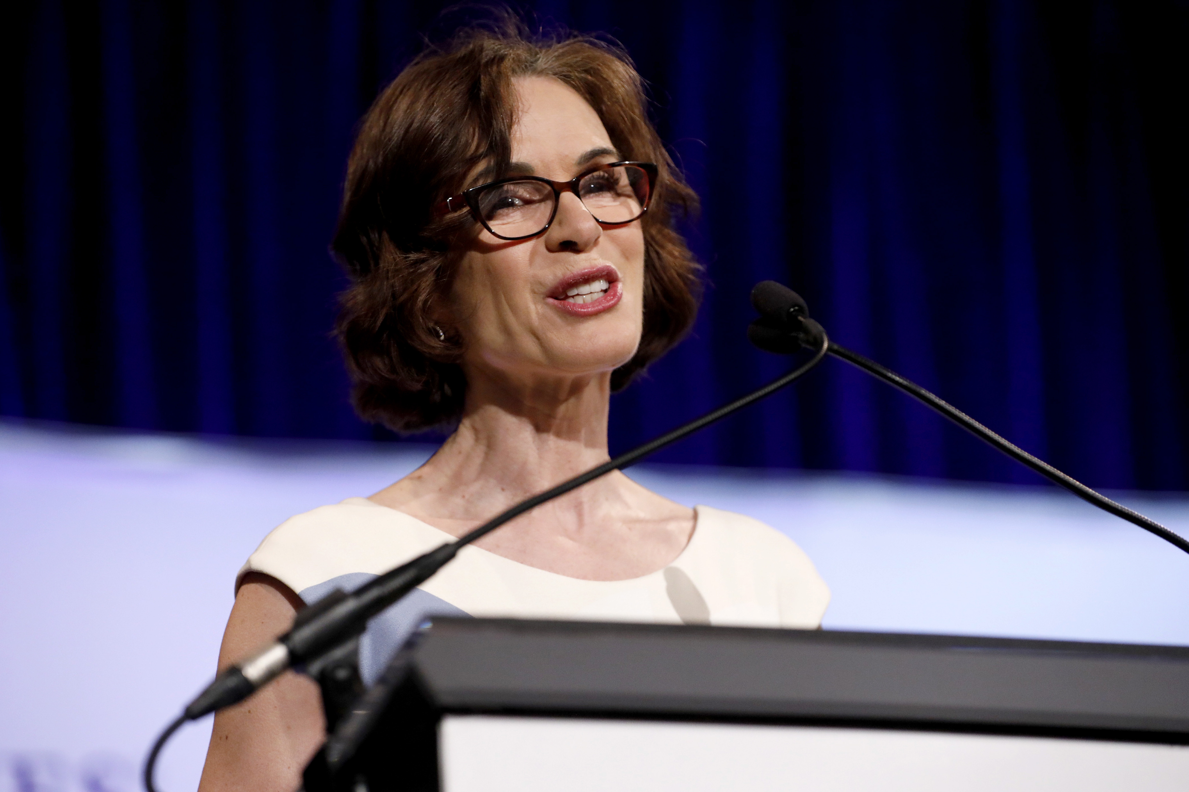 Elizabeth Vargas speaks onstage during the Gracie Awards Luncheon at Cipriani 42nd Street on June 20, 2023, in New York City. | Source: Getty Images