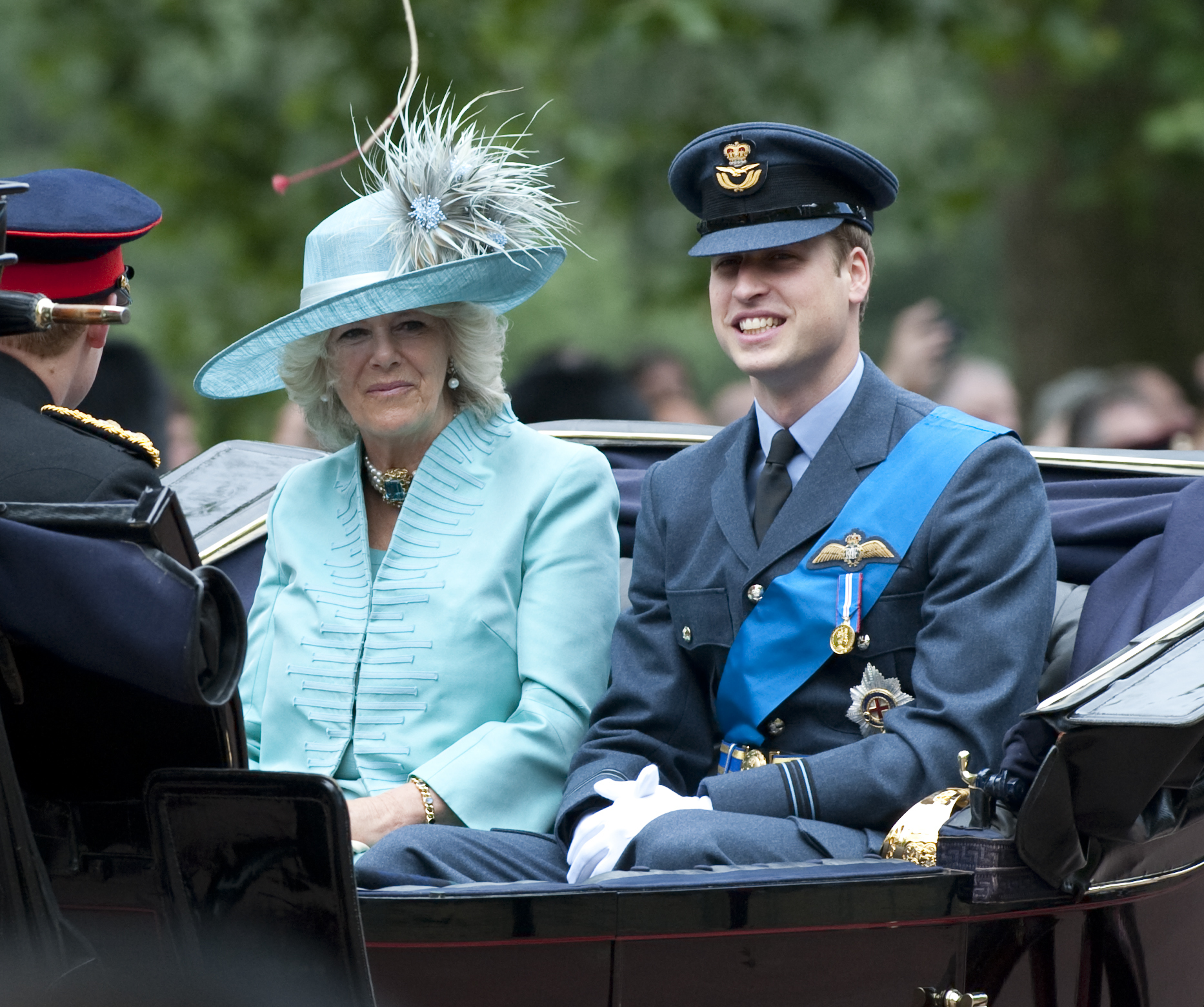 Queen Camilla and Prince William at the Trooping The Colour event in 2009. | Source: Getty Images