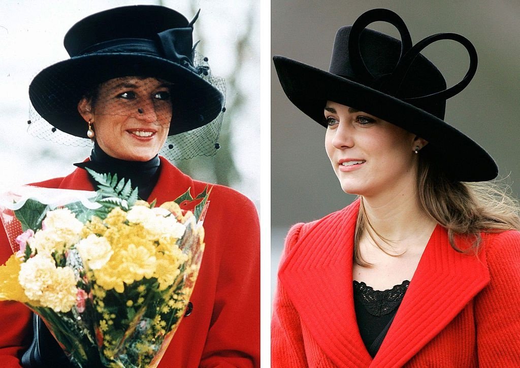 Princesa Diana en Sandringham en diciembre de 1993 / Duquesa Kate en Surrey, Inglaterra en 2006. | Foto: Getty Images
