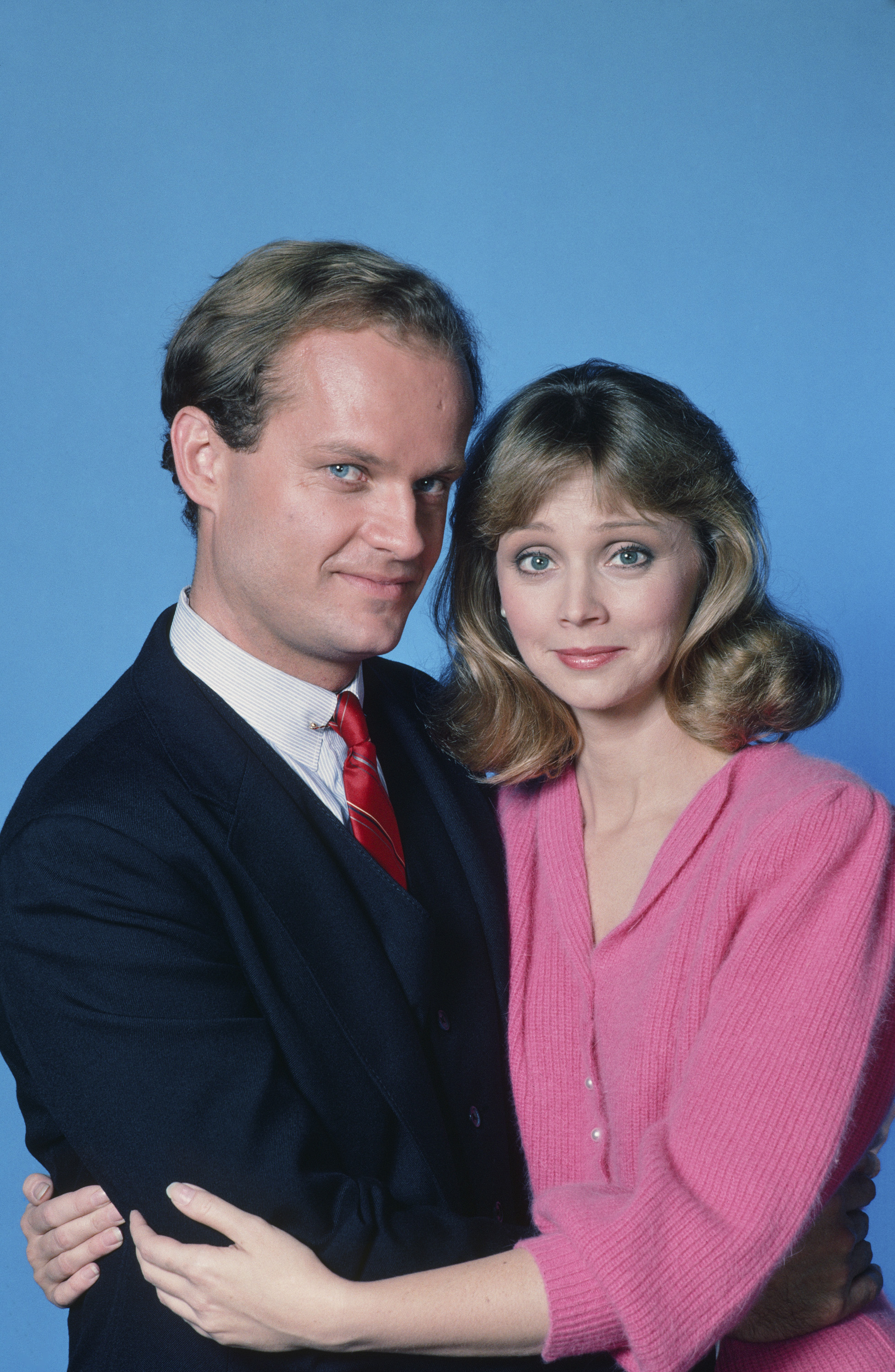 Kelsey Grammer as Dr. Frasier Crane and Shelley Long as Diane Chambers in "Cheers" | Source: Getty Images