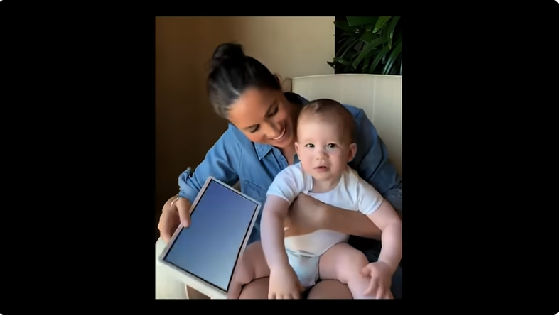 Meghan, Duchess of Sussex and Archie Mountbatten-Windsor bonding on a YouTube video dated May 17, 2021 | Source: Youtube/@AppleTV