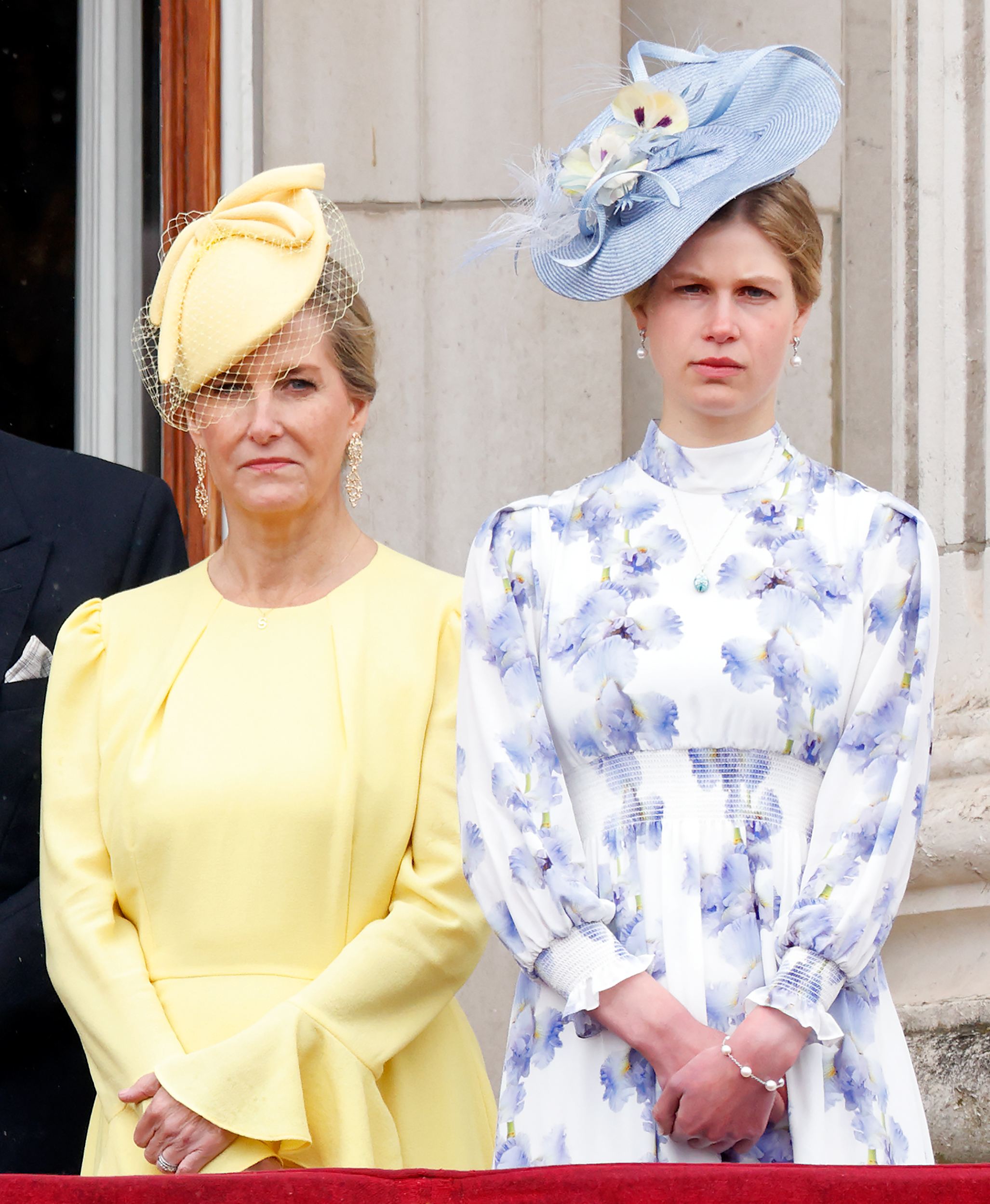 Sophie, Duchess of Edinburgh and Lady Louise Windsor stand on the balcony of Buckingham Palace on London on June 15, 2024. | Source: Getty Images