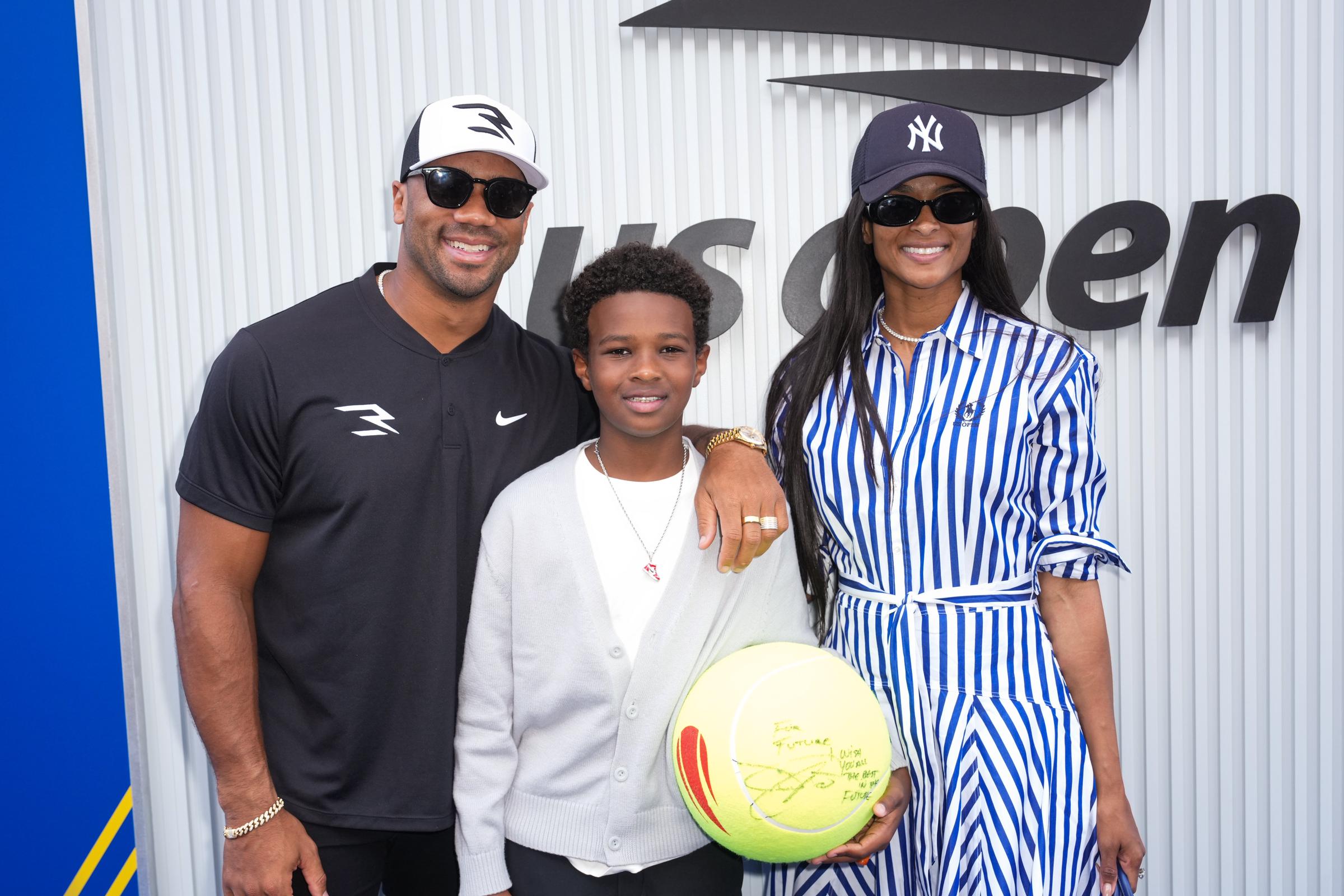 Russell Wilson, Future Zahir Wilburn, and Ciara attend the US Open Tennis Championship on August 31, 2025 | Source: Getty Images