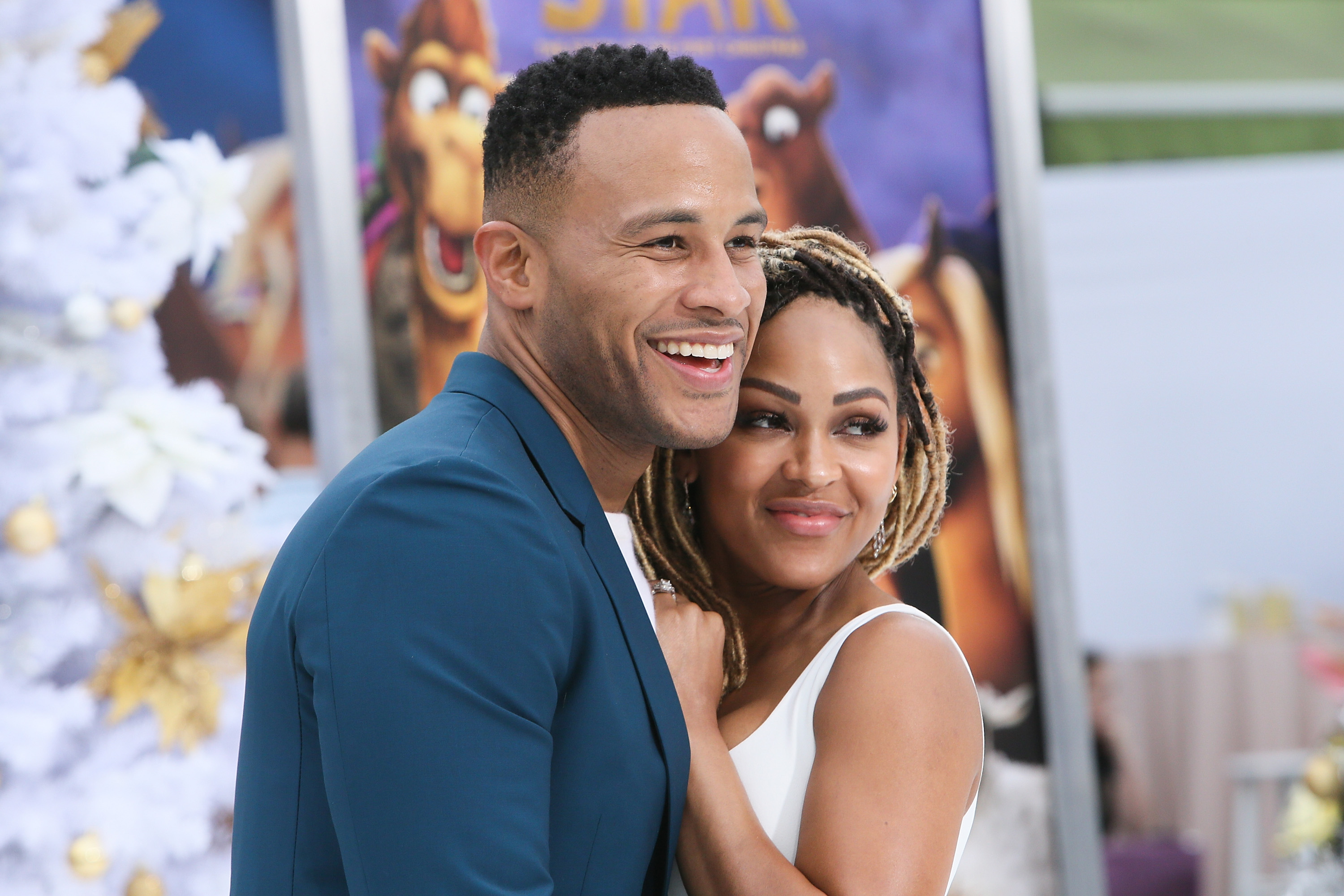DeVon Franklin and Meagan Good at the Regency Village Theatre on November 12, 2017, in Westwood, California. | Source: Getty Images