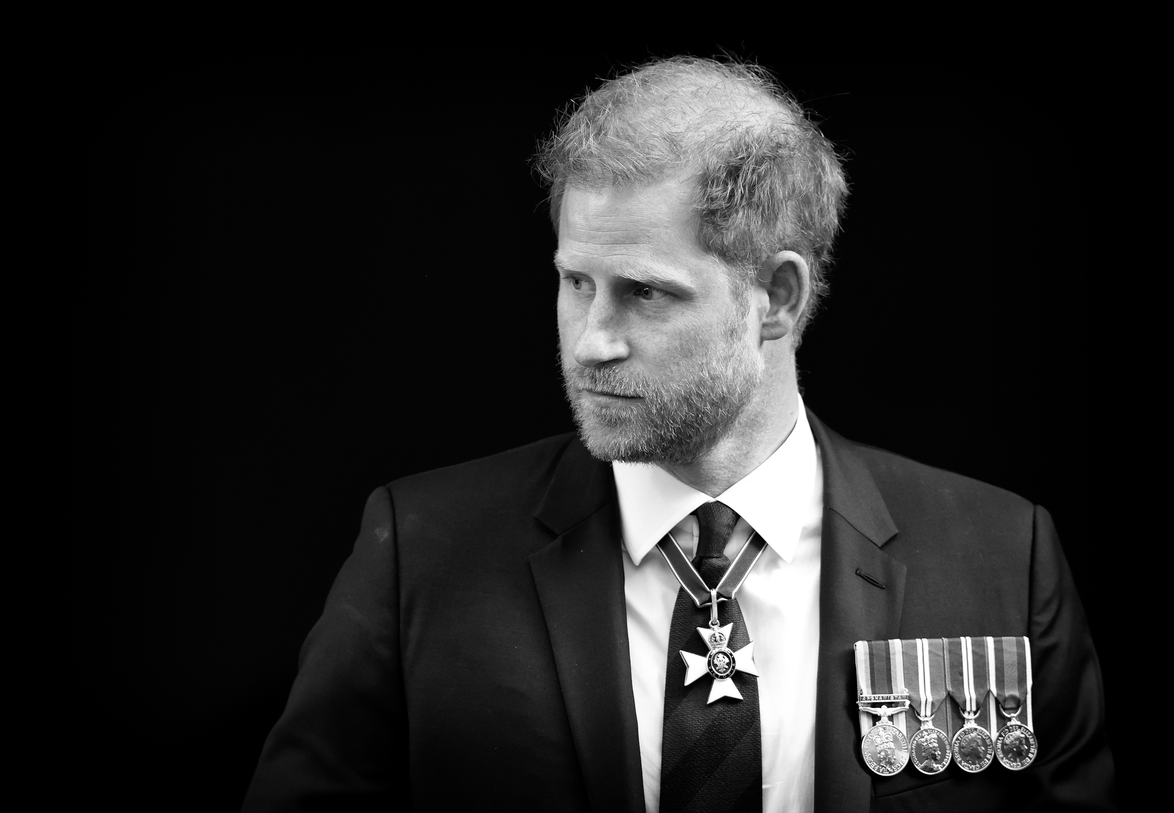 Prince Harry at the Invictus Games Foundation 10th Anniversary Service at St Pauls Cathedral on May 8, 2024, in London, England | Source: Getty Images