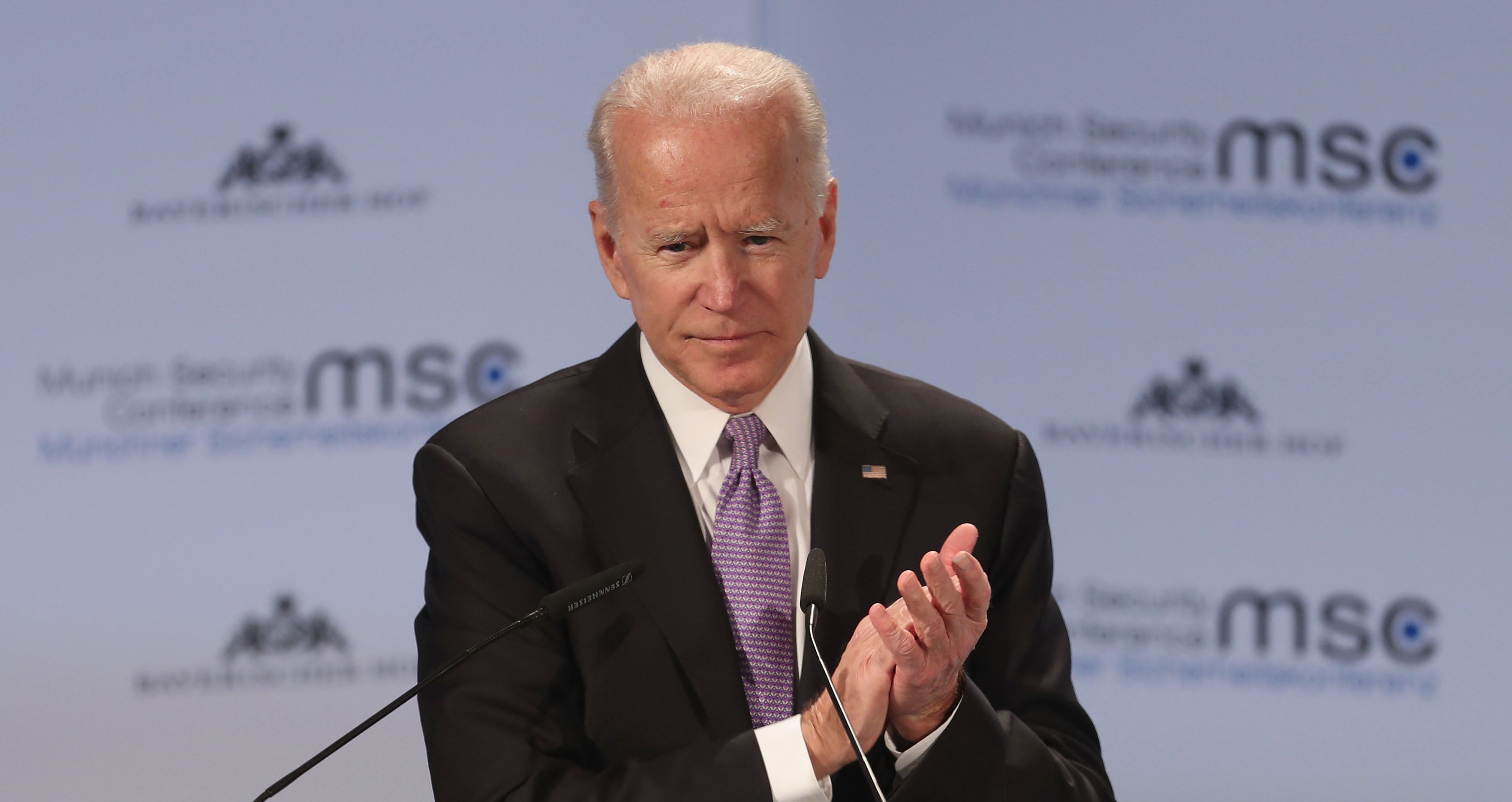 Joe Biden delivering a speech during the 55th Munich Security Conference in Munich, Germany | Photo: Getty Images