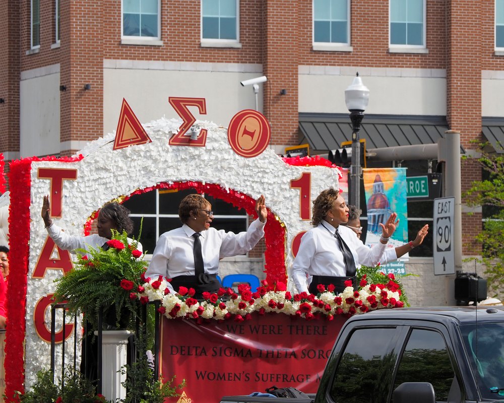 Florida Agricultural and Mechanical University Delta Sigma Theta Sorority float in the Springtime Tallahassee Parade on March 30, 2019 | Photo: Shutterstock