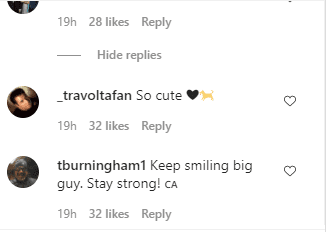Comments on John Travolta's Instagram page Source | Photo: instagram.com/johntravolta/