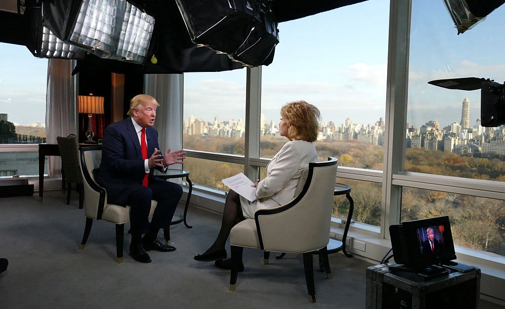 Barbara Walters speaks to Republican Presidential candidate Donald Trump in New York City, for her annual "Barbara Walters Presents: The 10 Most Fascinating People of 2015. | Source: Getty Images