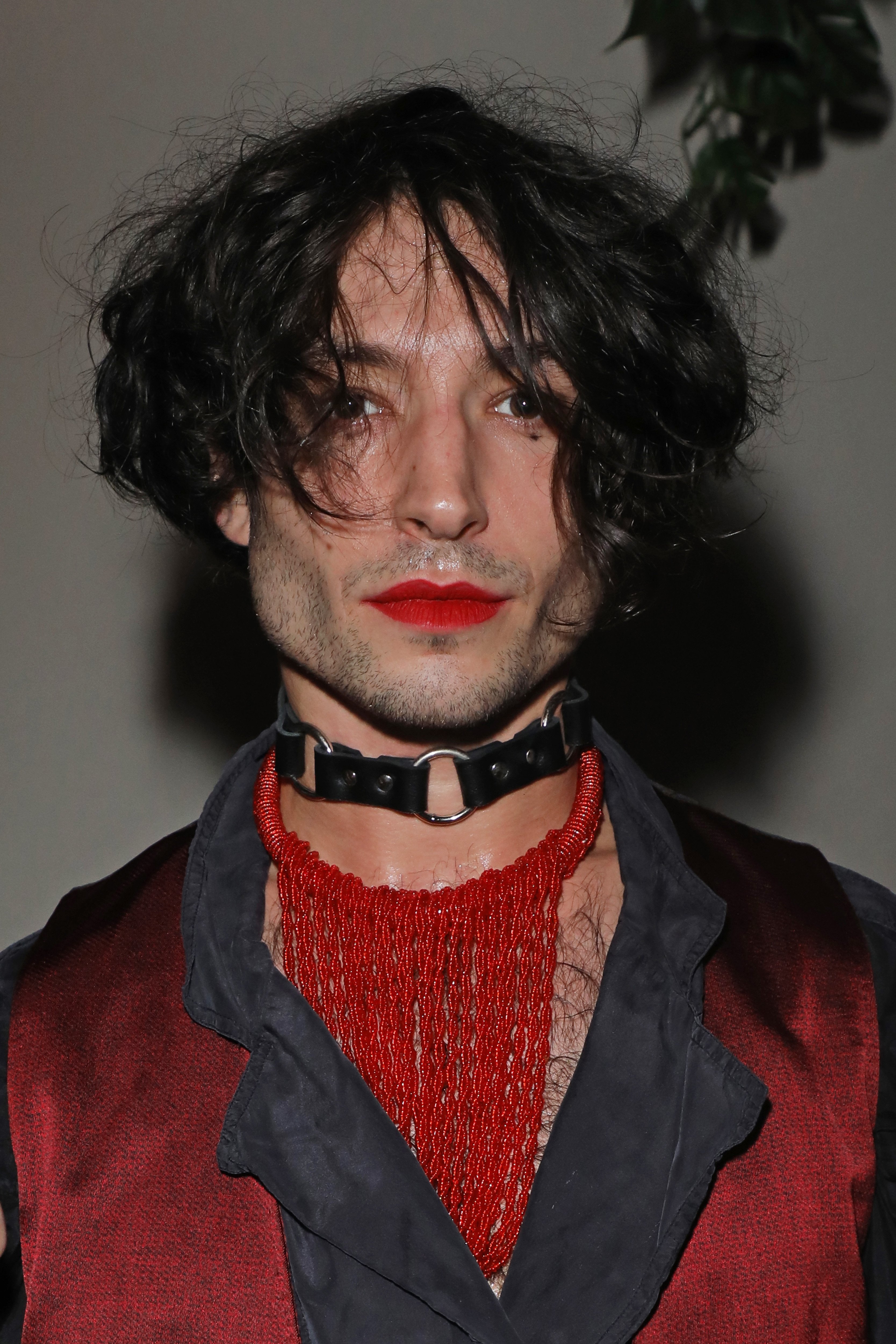 Ezra Miller poses at the after show party for the Alexander McQueen SS22 Womenswear Show at The Standard on October 12, 2021, in London, England | Source: Getty Images