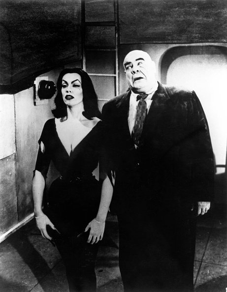Plan 9 from Outer Space, USA, 1959, Regie: Edward D. Wood Jr., Darsteller: Vampira, Tor Johnson. | Source: Getty Images