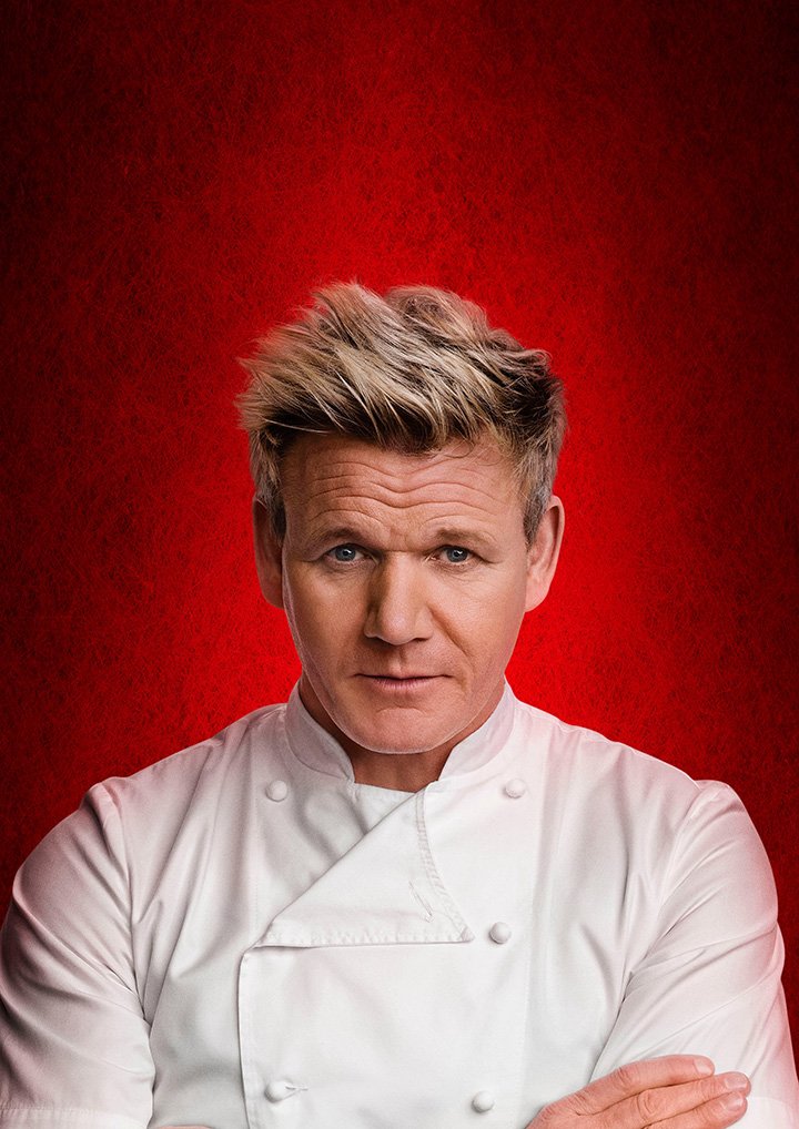  Gordon Ramsay posing for a promotional photo for his show "Hell's Kitchen" in September 2018. I Image: Getty Images.