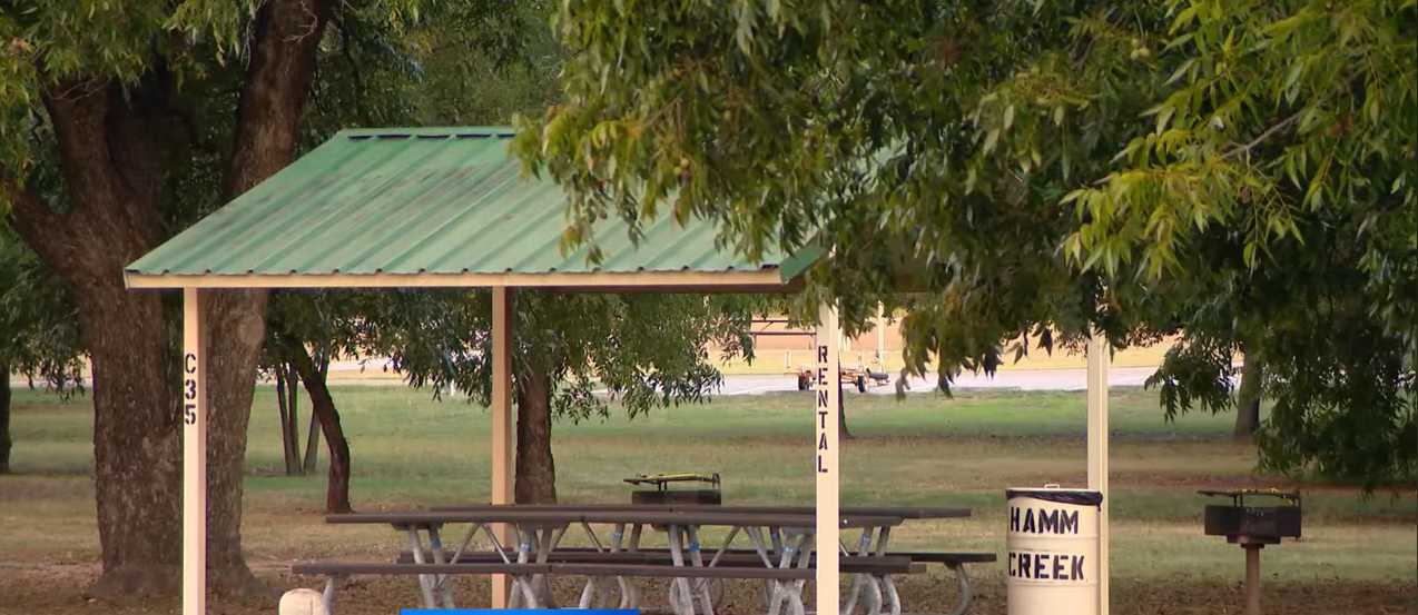 The Hamm Creek Park, where the boys had been playing, from a video dated October 8, 2025 | Source: YouTube/@CBSDFW
