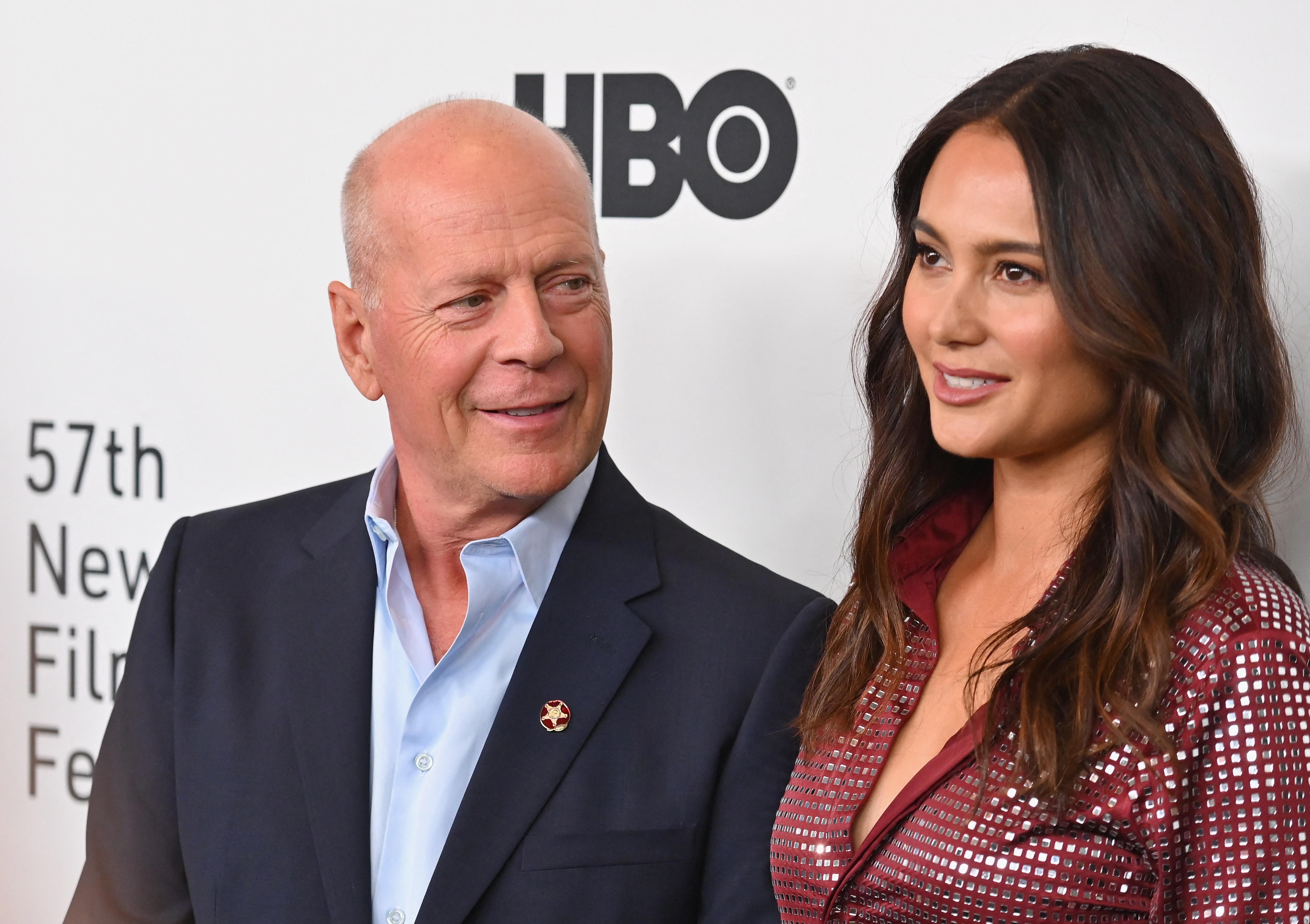 Bruce Willis and Emma Heming in New York City on October 11, 2019 | Source: Getty Images