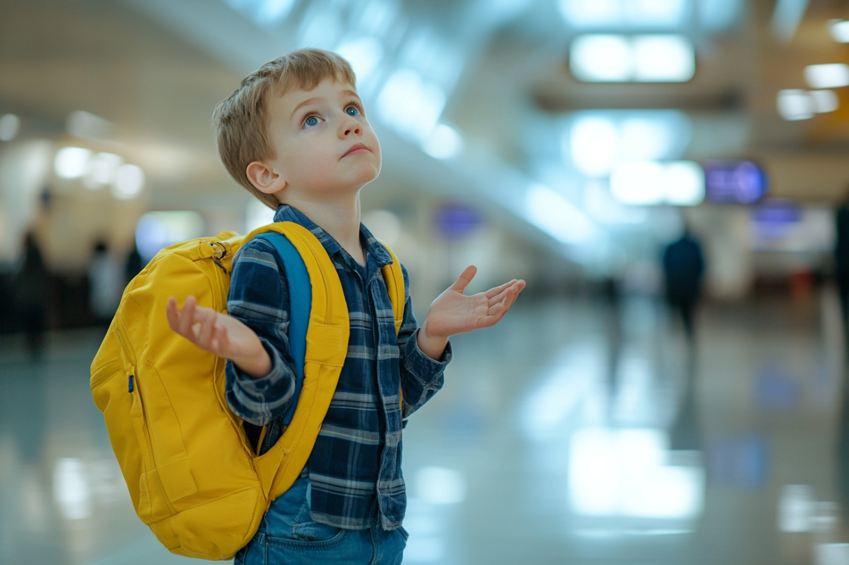 A shrugging boy | Source: Midjourney