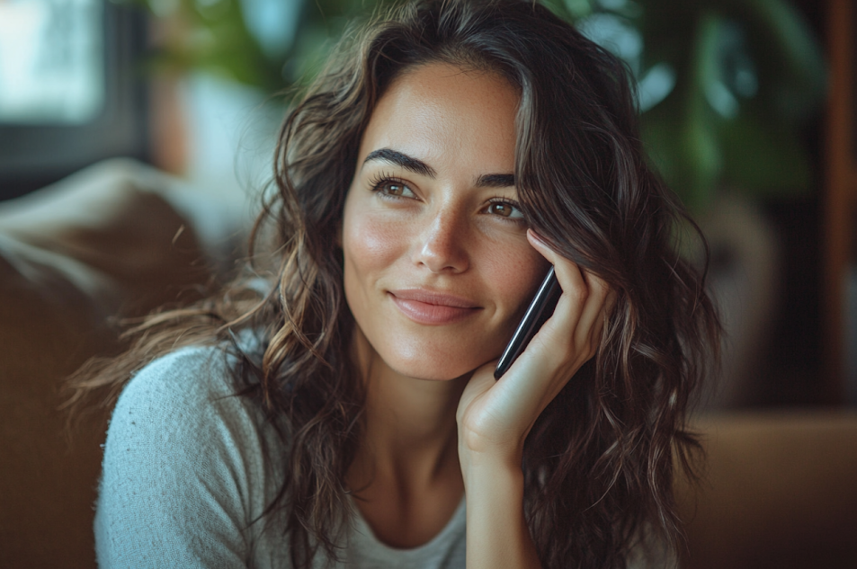 A woman talking on the phone | Source: Midjourney