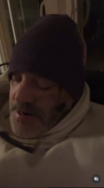 Screenshot from Nicholas Brendon's last video posted on February 1, 2025. | Source: Instagram/nicholasbrendon
