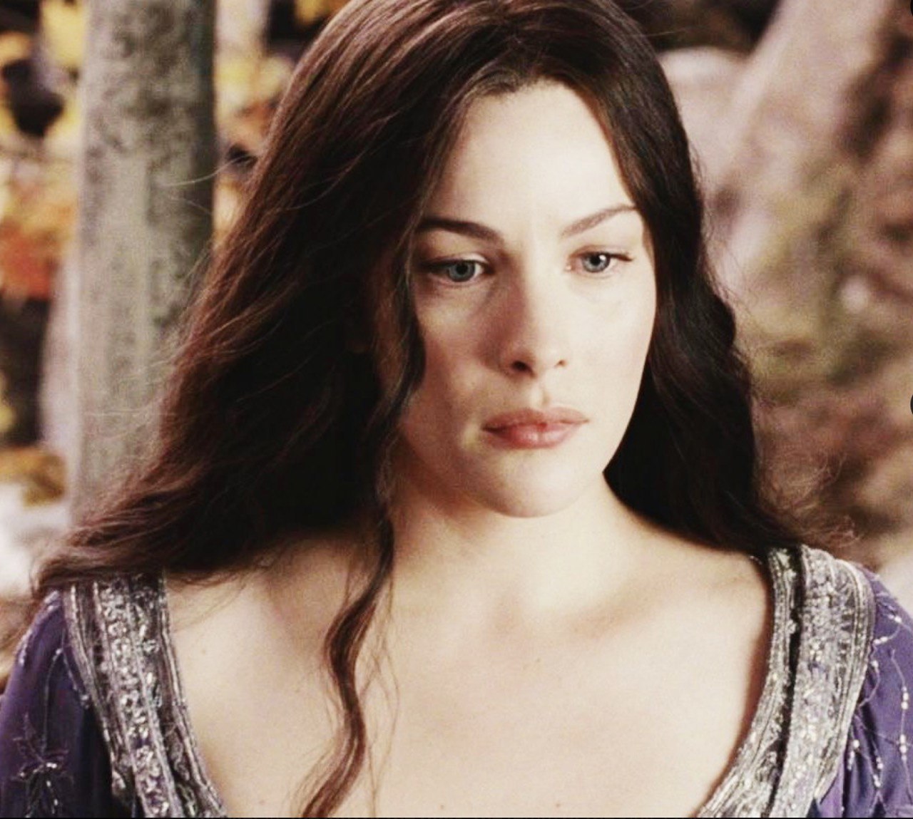 In "The Fellowship of the Ring," Liv Tyler played Arwen, the Elven princess who defied immortality for love. With flowing dark hair, silver-edged robes and an ethereal stillness, Tyler's performance gave Arwen a quiet strength and grace that helped elevate the trilogy's romantic core. | Source: The Fellowship of the Ring