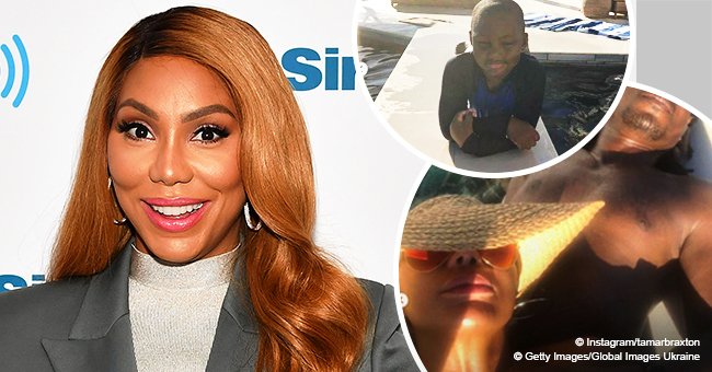 Tamar Braxton grabs attention in photos with new boyfriend and son during lavish vacation