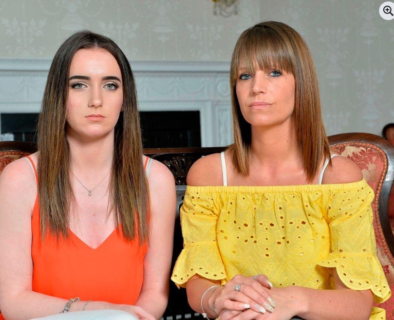 Samantha Bryan sits beside her mother, Katie Bryan, in this image shared in a post dated March 9, 2026, as the family once again found themselves in the spotlight following renewed attention surrounding Ian Huntley. | Source: Facebook/The Mirror