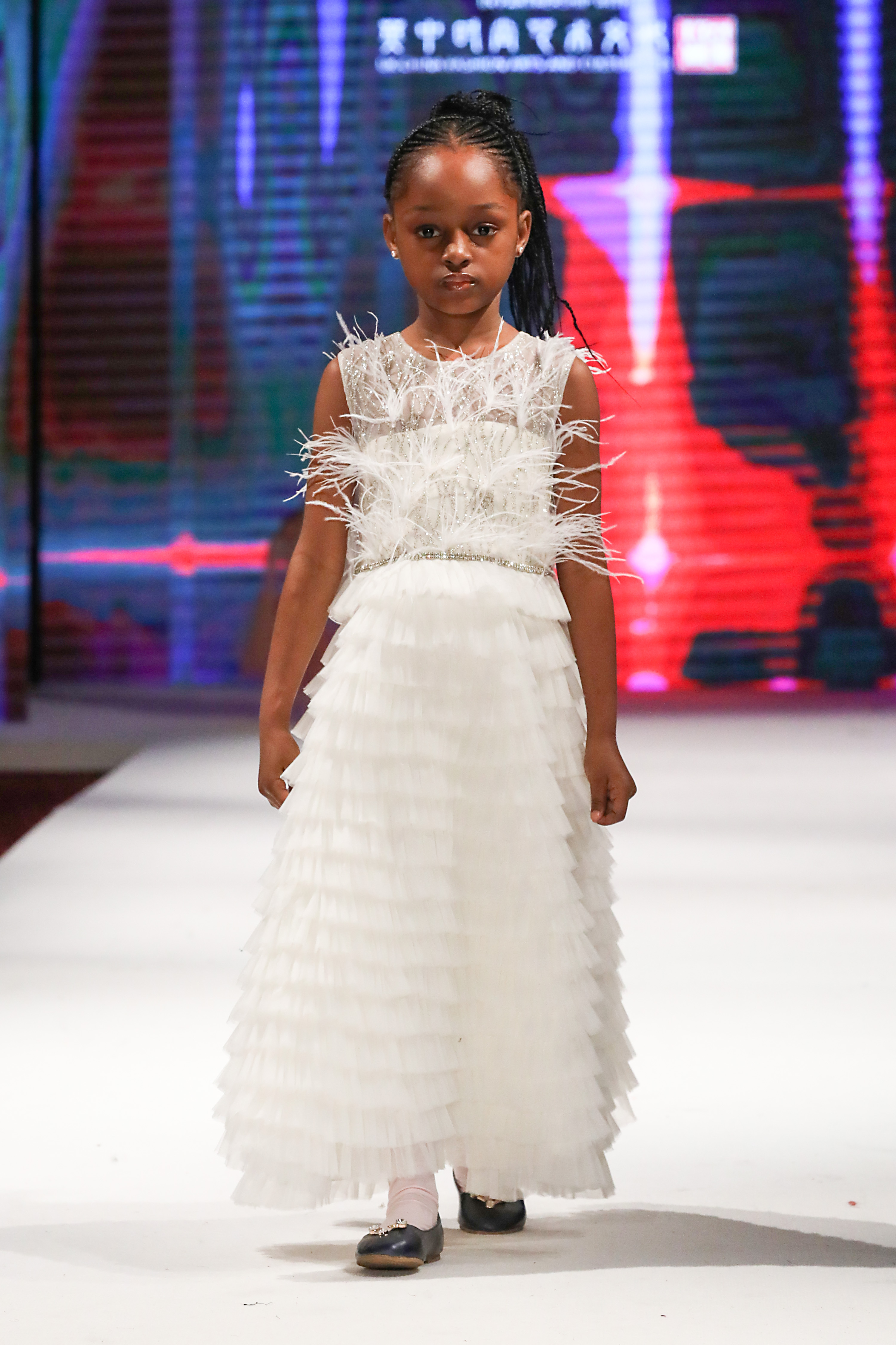 A model walks the runway for Princess Ford at the House of iKons show on February 16, 2020, in London, England | Source: Getty Images