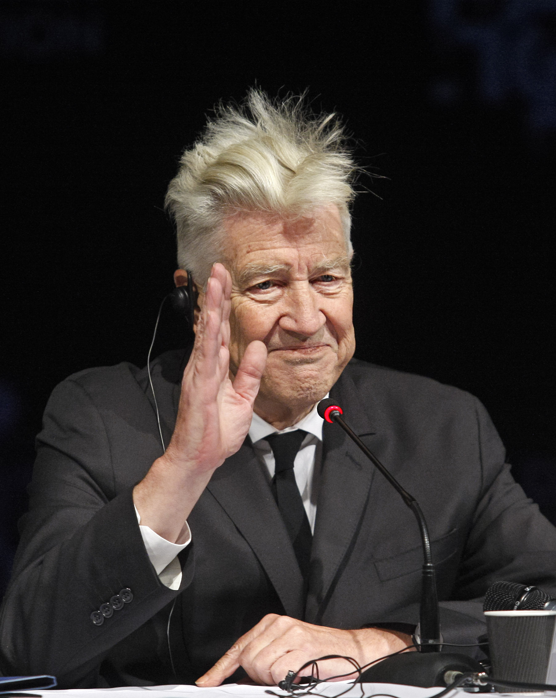 David Lynch during a press conference in Kyiv, Ukraine, on November 17, 2017. | Source: Getty Images