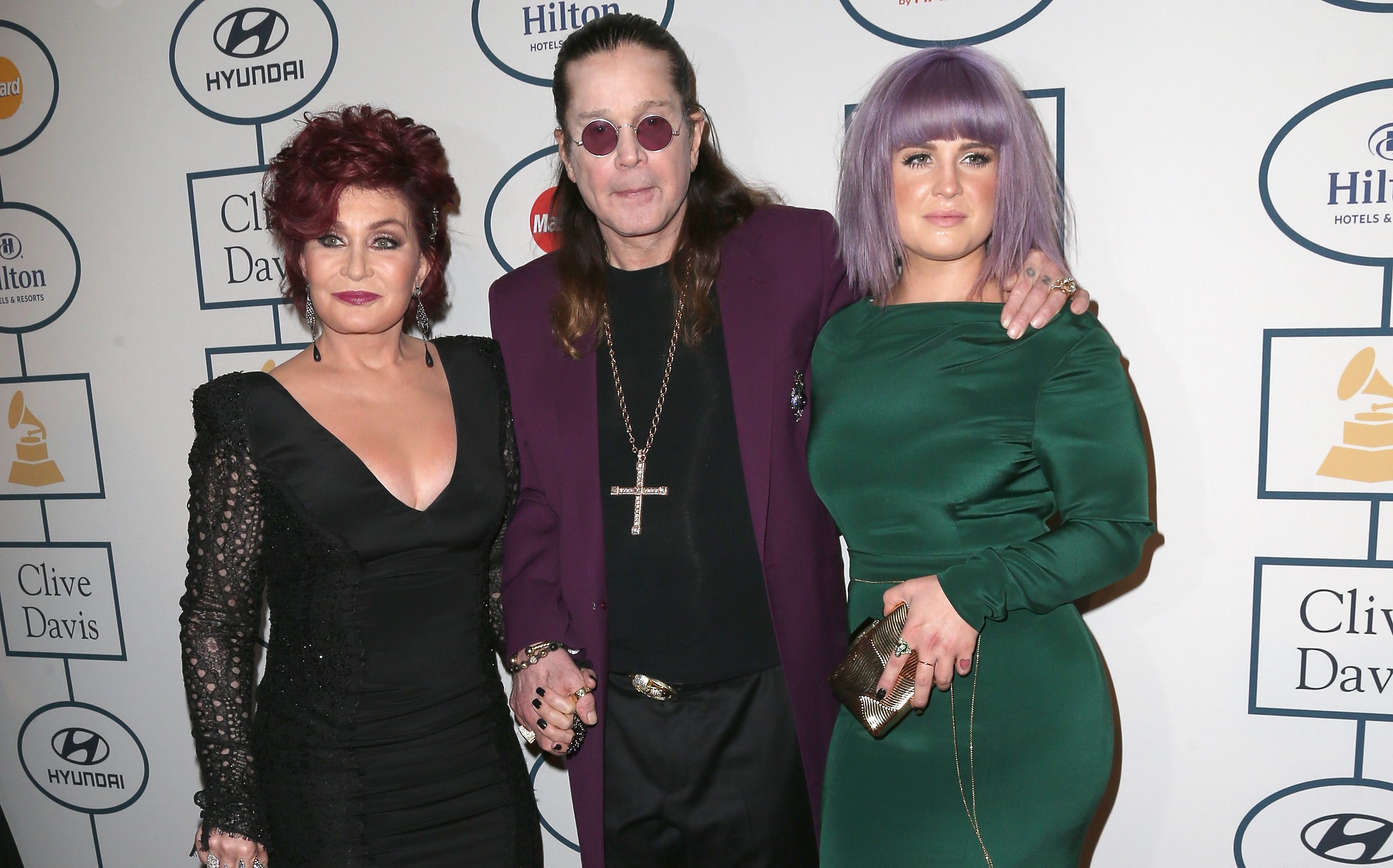 Sharon Osbourne, Kelly Osbourne, and Ozzy Osbourne during the 56th annual GRAMMY Awards Pre-GRAMMY Gala and Salute to Industry Icons honoring Lucian Grainge at The Beverly Hilton on January 25, 2014 in Beverly Hills, California. | Source: Getty Images