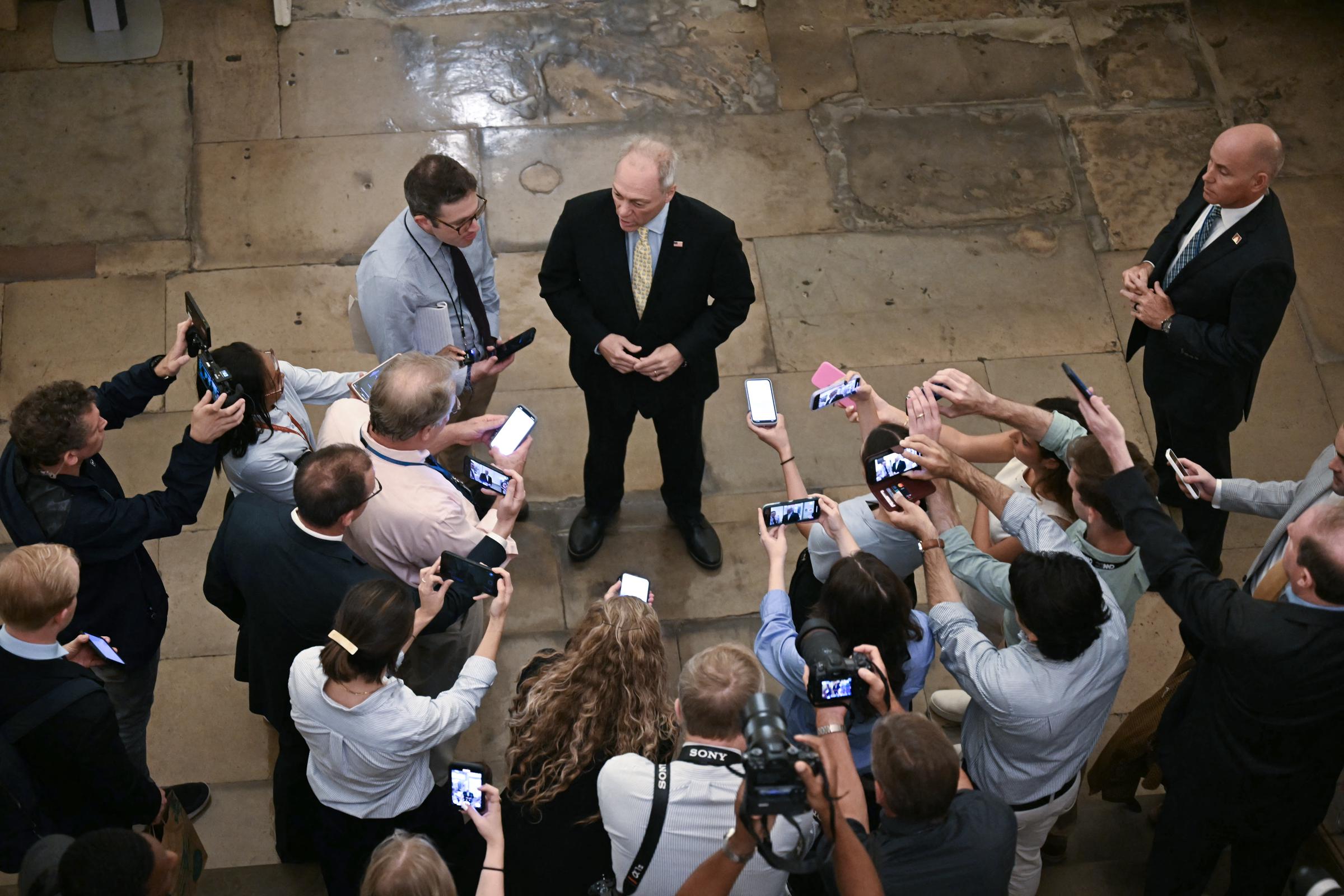 House Majority Leader Steve Scalise, Republican of Louisiana, speaks to reporters at the US Capitol after the Senate passed the "Big Beautiful Bill Act" earlier in the day in Washington, D.C., on July 2, 2025 | Source: Getty Images