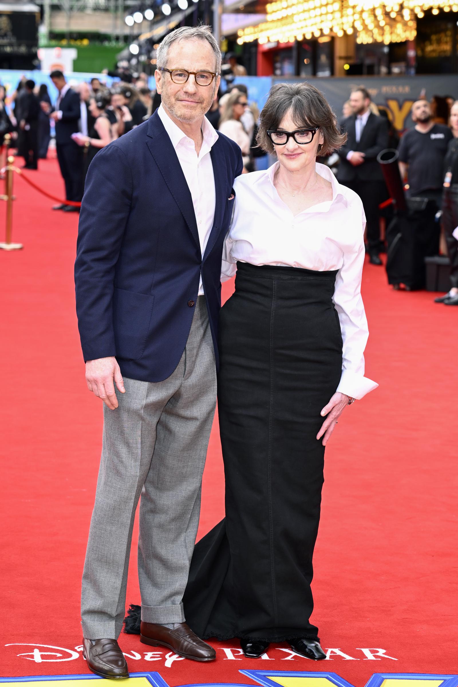 The actress and her husband, Richard Burke, attend the "Toy Story 5" UK launch event at Odeon Luxe Leicester Square on May 28, 2026 in London, England. | Source: Getty Images