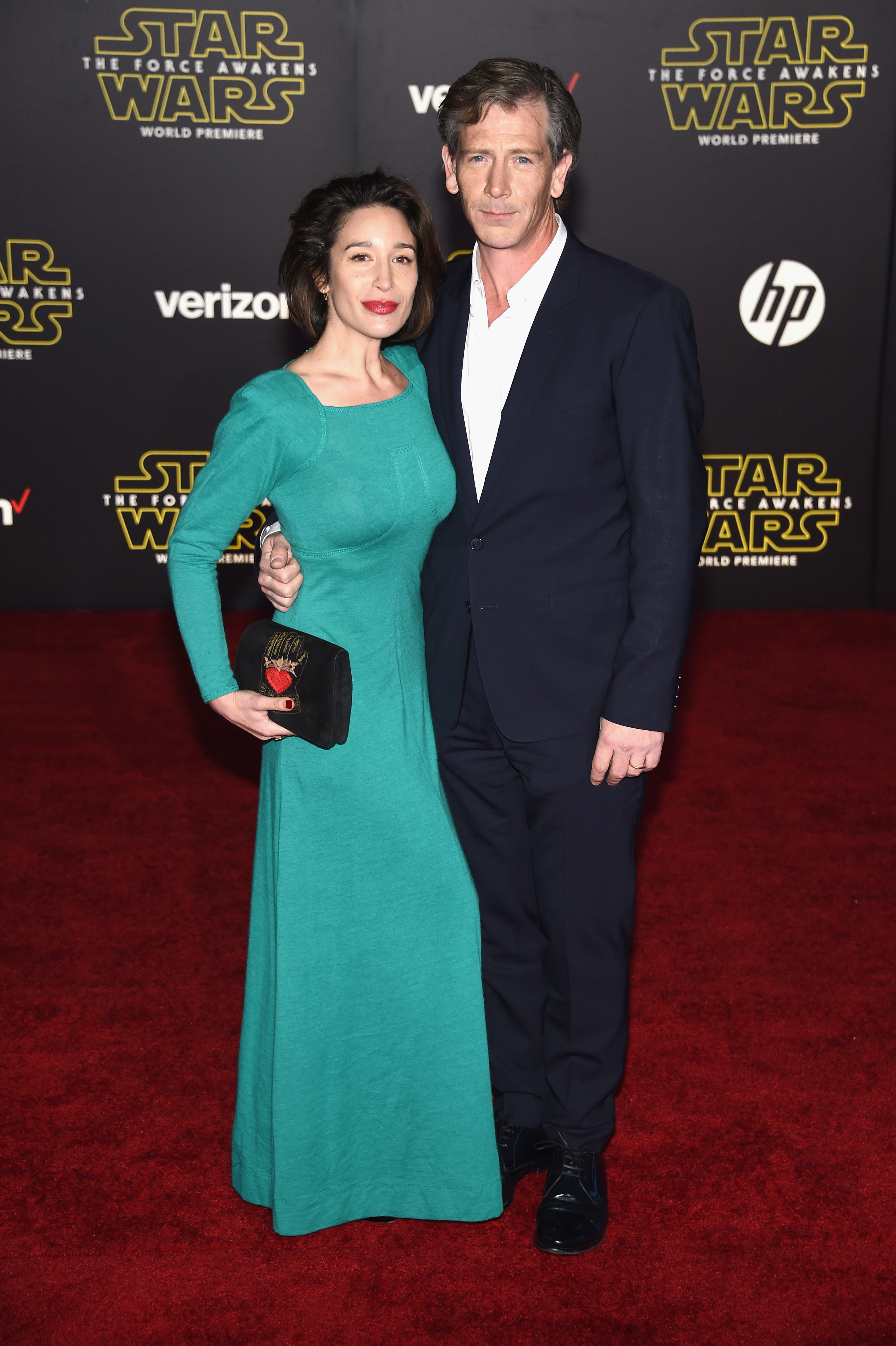 Emma Forrest and Ben Mendelsohn at the premiere of "Star Wars: The Force Awakens" on December 14, 2015 in Hollywood, California. | Source: Getty Images