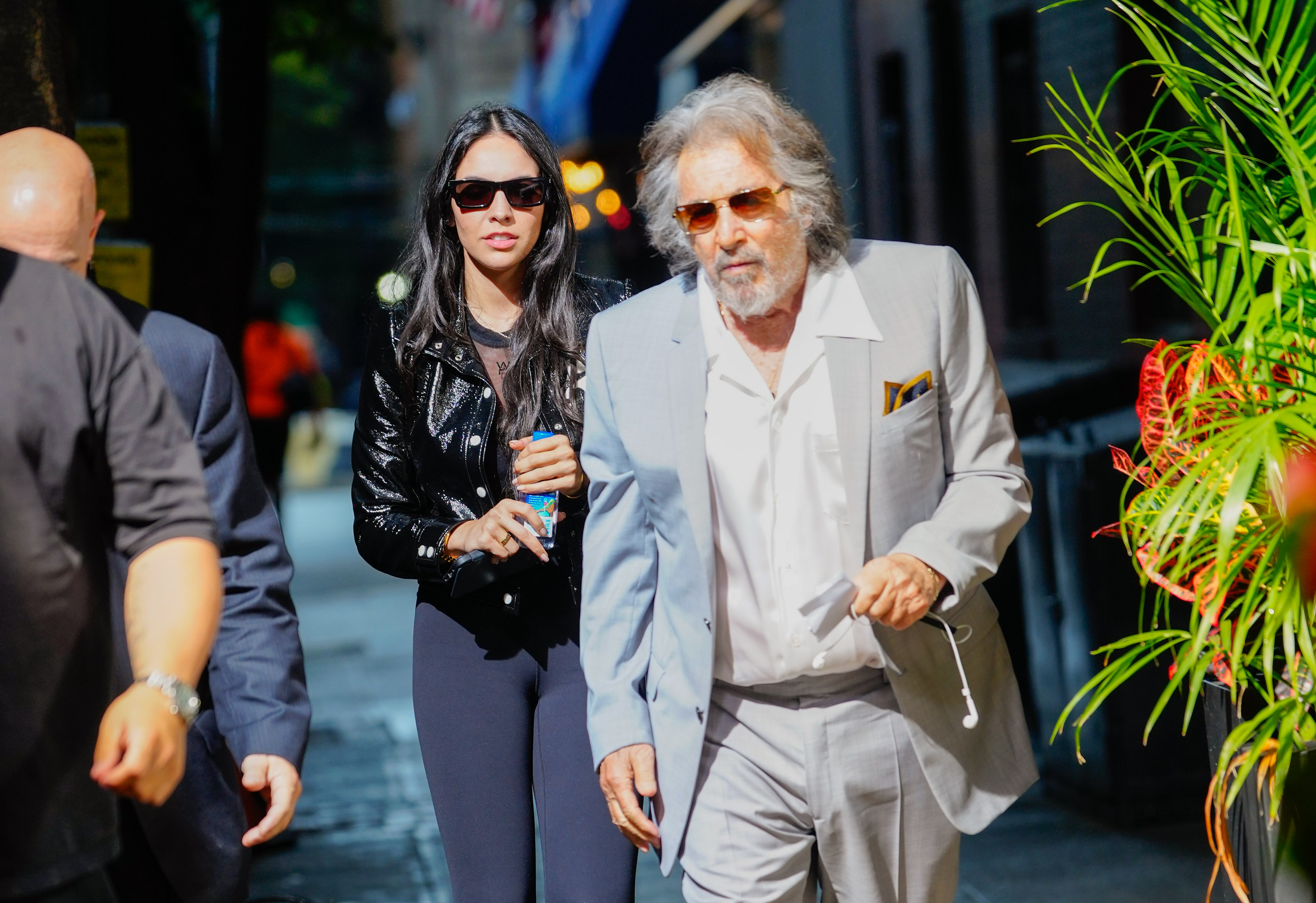 Al Pacino and Noor Alfallah in New York on August 24, 2023 in New York City | Source: Getty Images