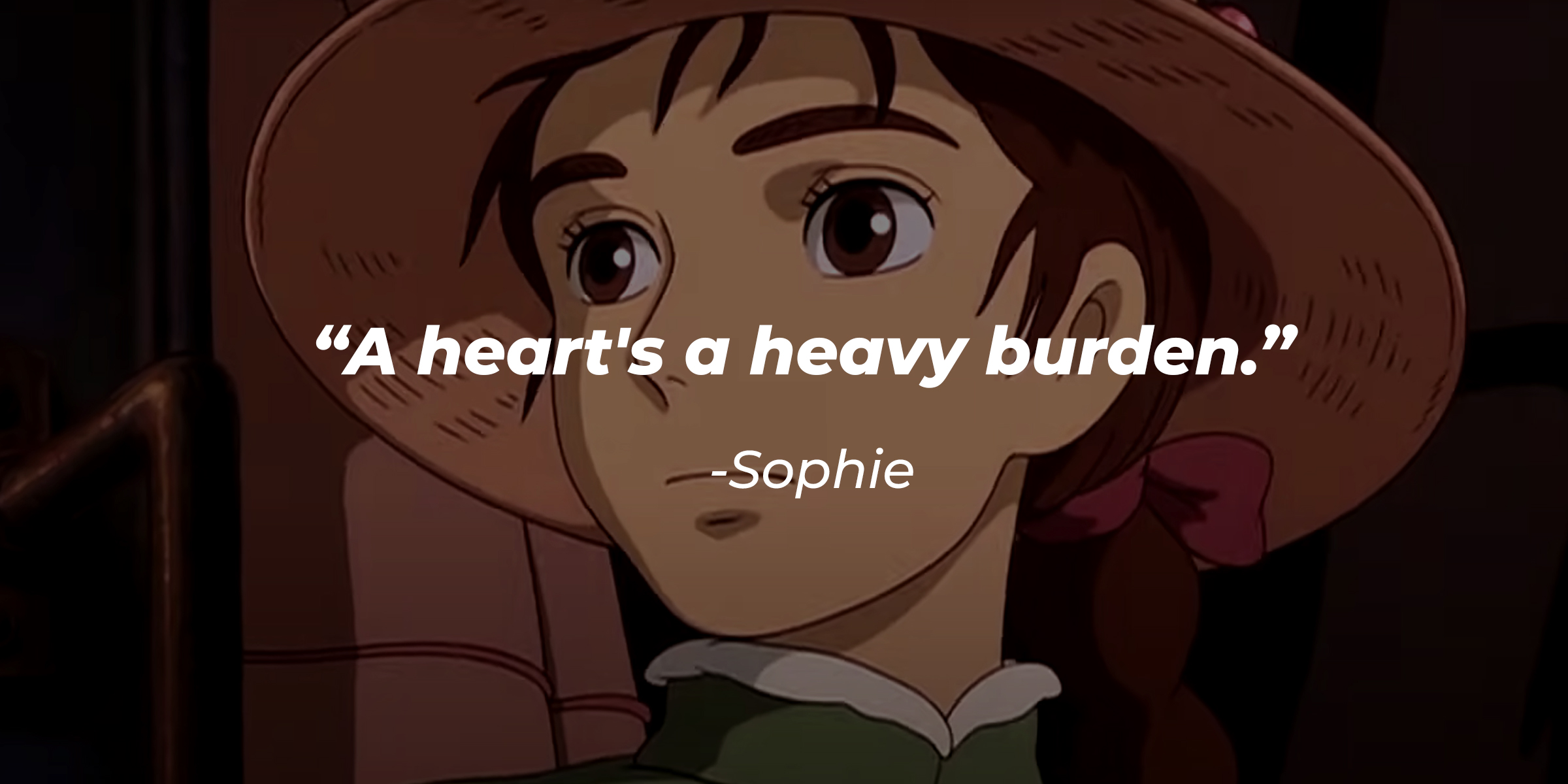 Sophie, with her quote: "A heart's a heavy burden." | Source: youtube.com/netflixanime