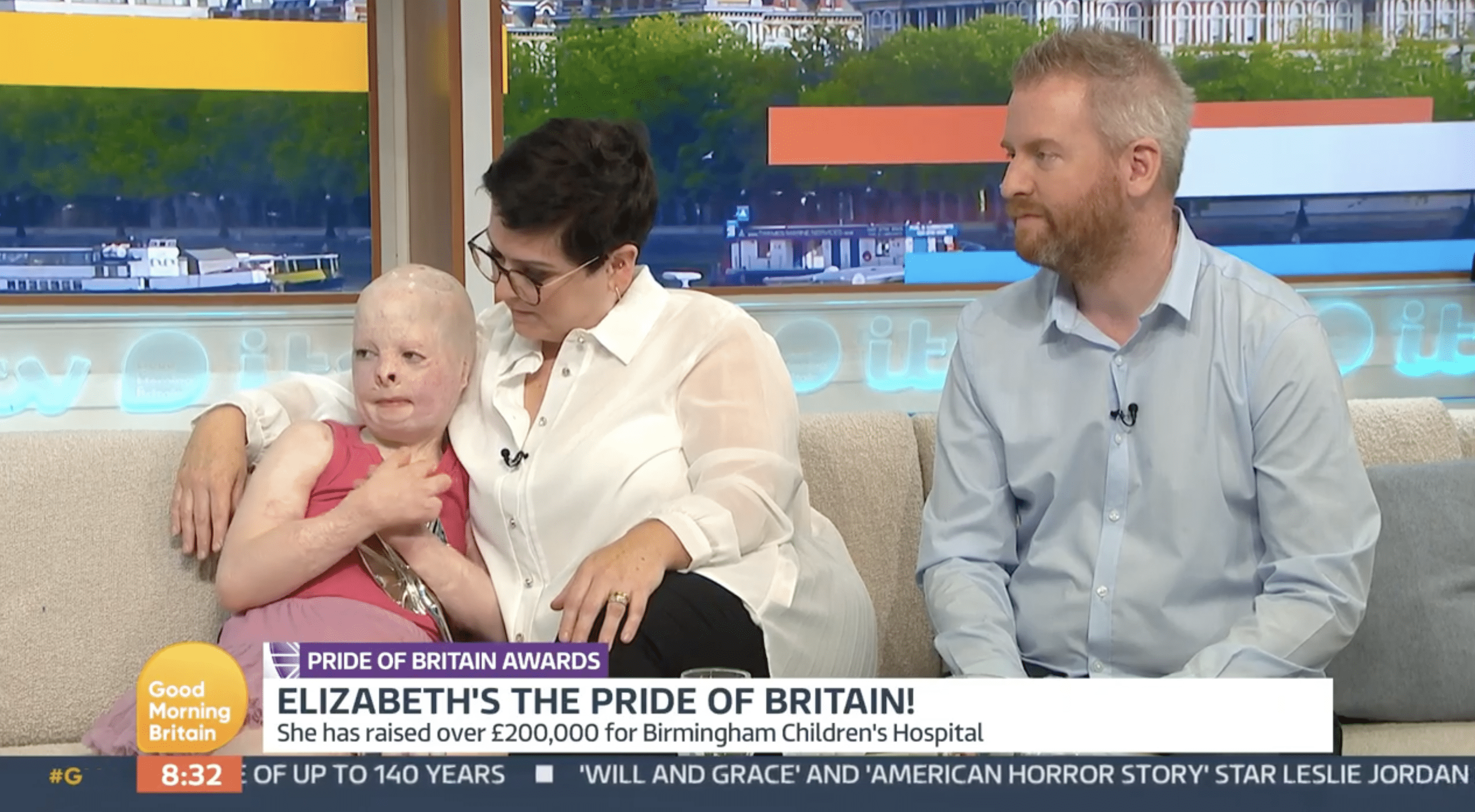 Elizabeth, Sinead, and Liam Soffe on Good Morning Britain. | Source: facebook.com/GMB