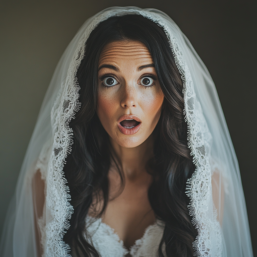 A shocked bride | Source: Midjourney