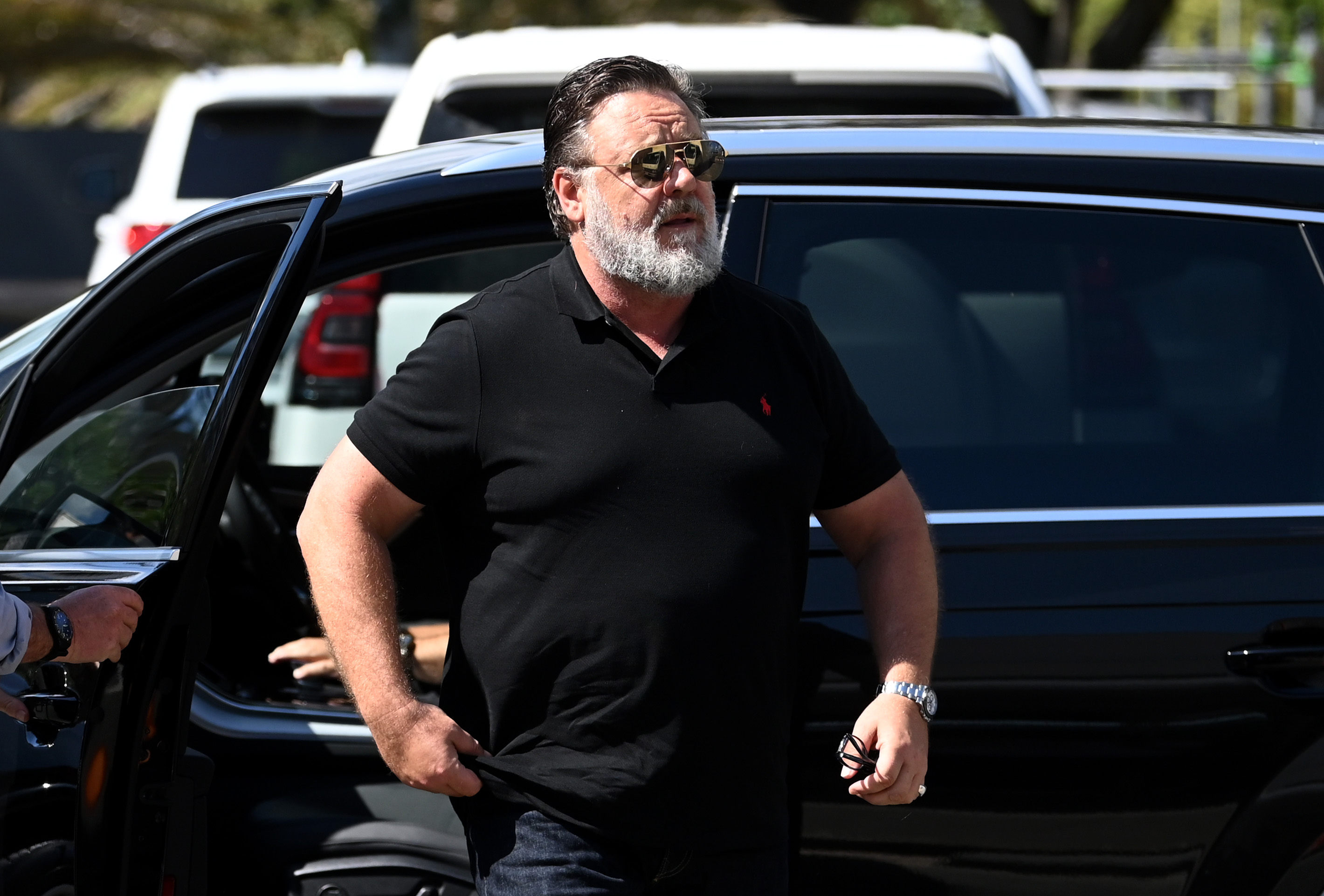 Russell Crowe am 28. Januar 2023 in Burleigh Heads, Australien | Quelle: Getty Images