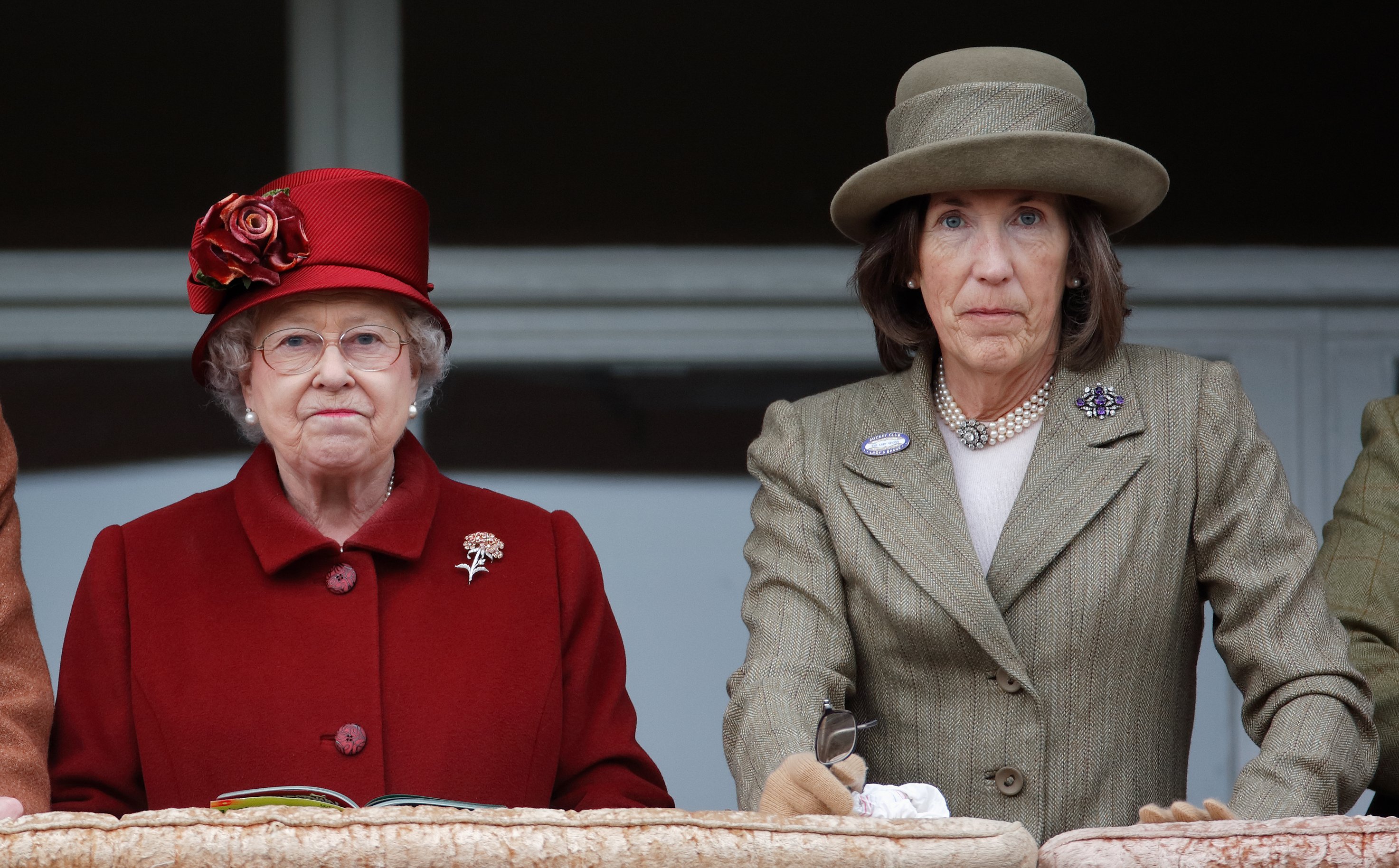 Queen Elizabeth II and Lady Celia Vestey at the Gold Cup Day of the Cheltenham Festival on March 13, 2009, in Cheltenham, England | Source: Getty Images