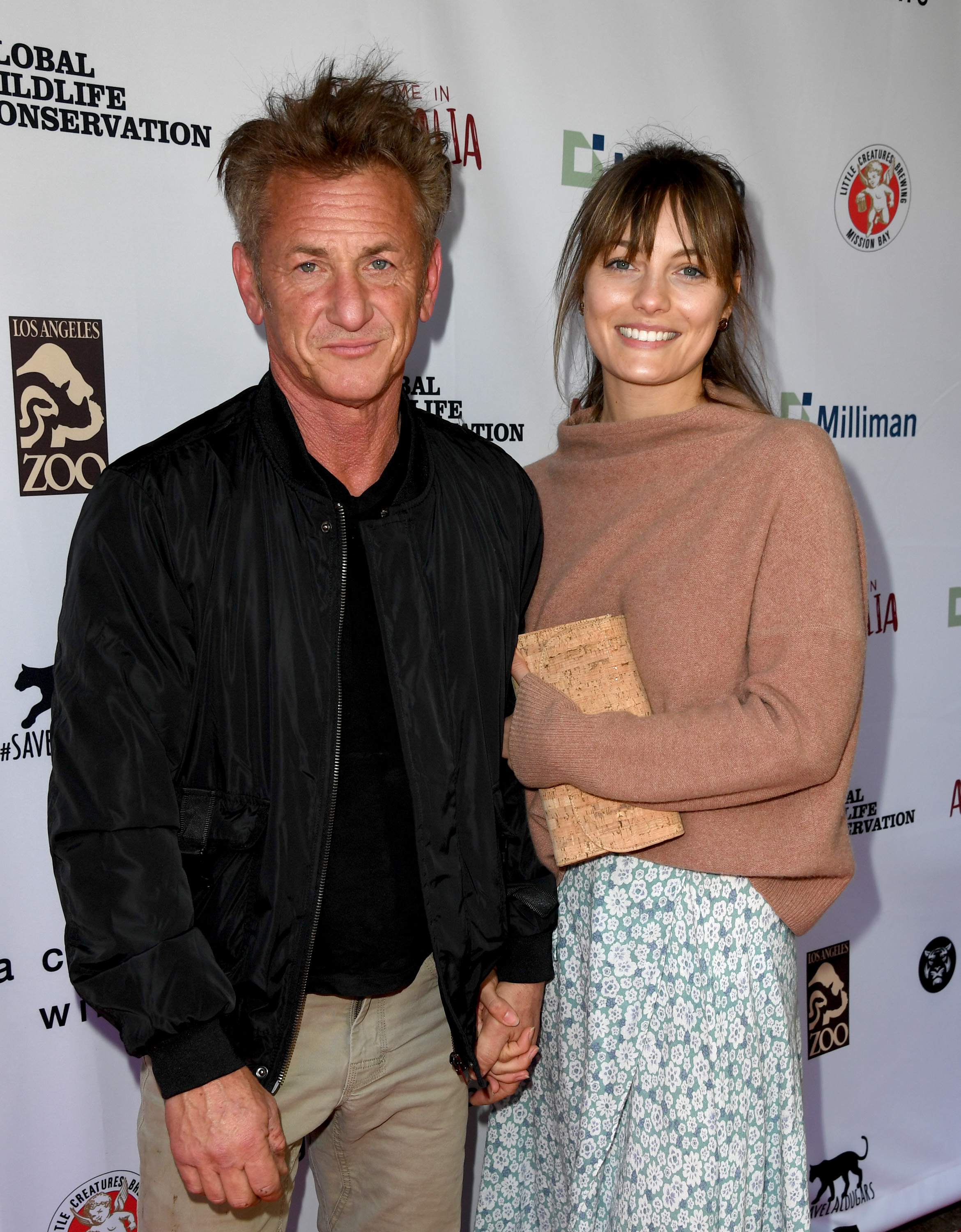 Sean Penn and Leila George arrive at the "Meet Me In Australia" event benefiting Australia Wildfire Relief Efforts at Los Angeles Zoo in California on March 8, 2020. | Source: Getty Images