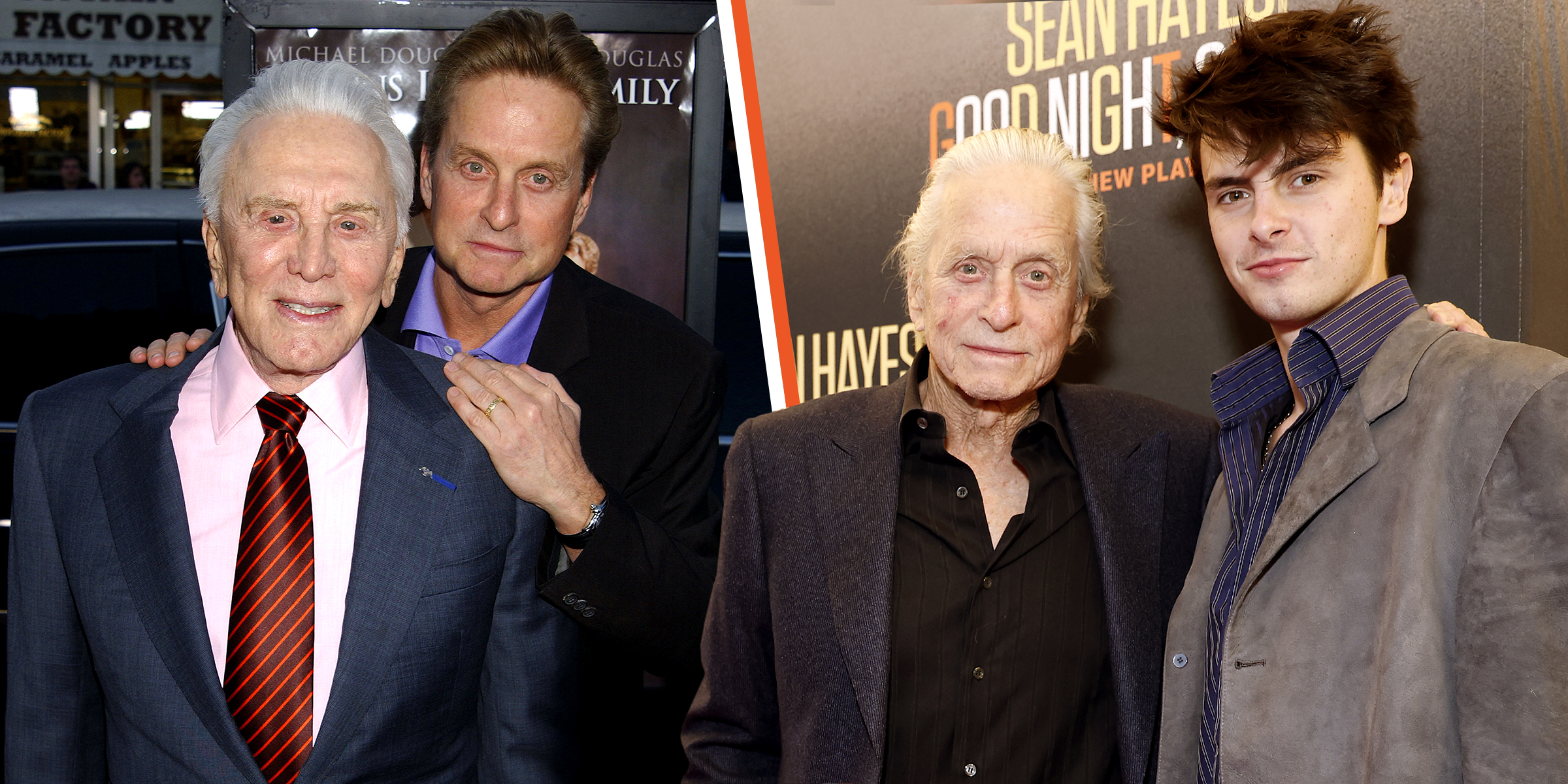 Michael and Kirk Douglas | Michael and Dylan Douglas | Source: Getty Images