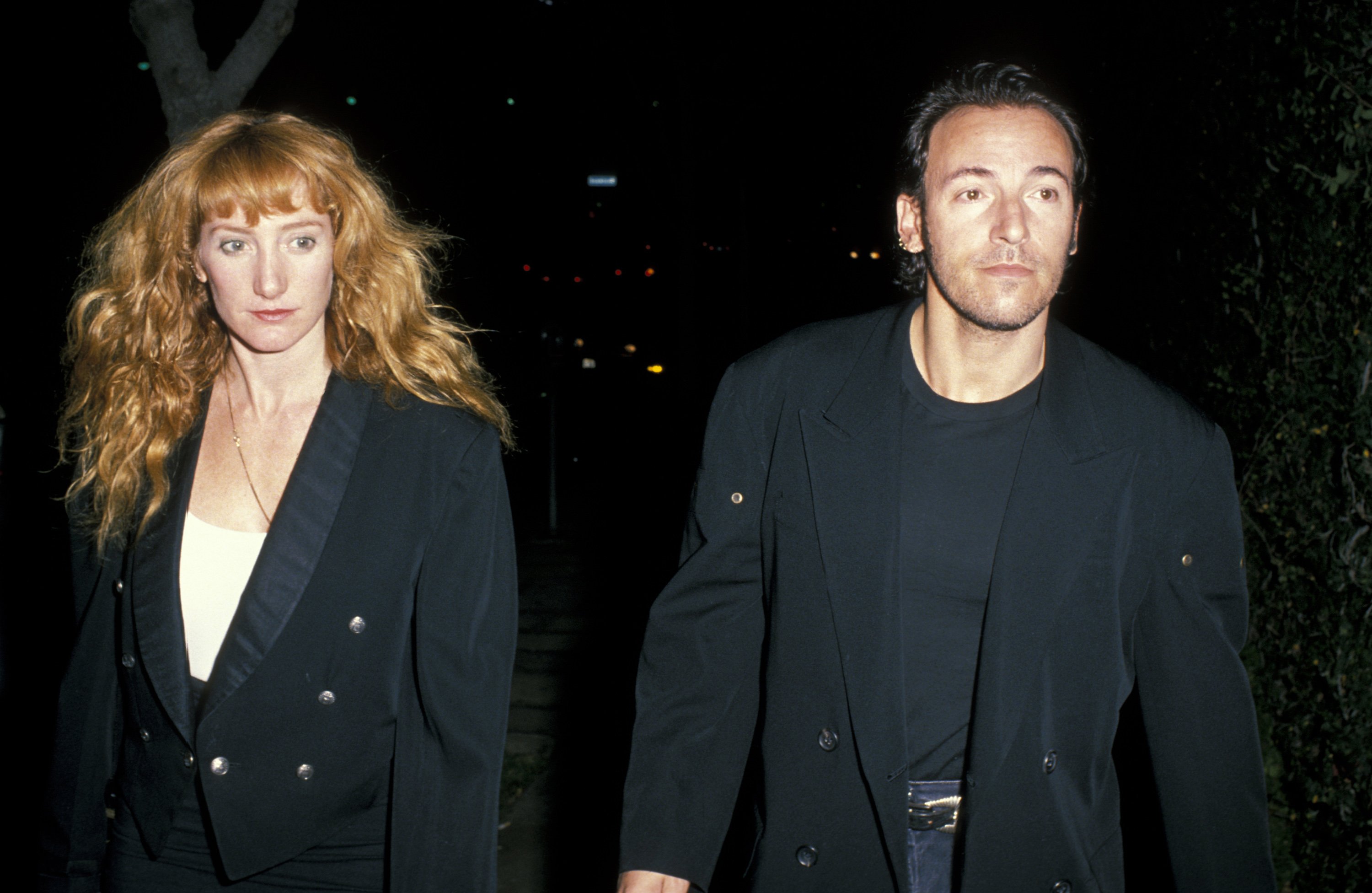 Julianne Phillips and Bruce Springsteen during "Hurlyburly" Premiere at Westwood Theater in Westwood, California, United States. | Source: Getty Images