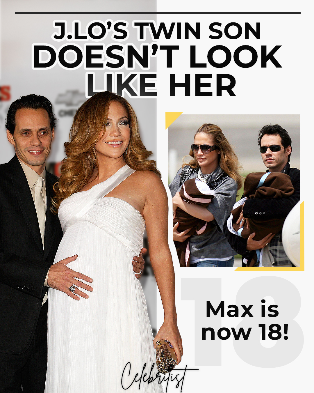 Jennifer Lopez and Marc Anthony share twin children Emme and Max, who just turned 18 | Source: Getty Images