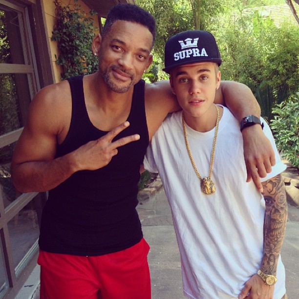 Will Smith posing with Justin Bieber, dated August 2013 | Source: Instagram/lilbieber