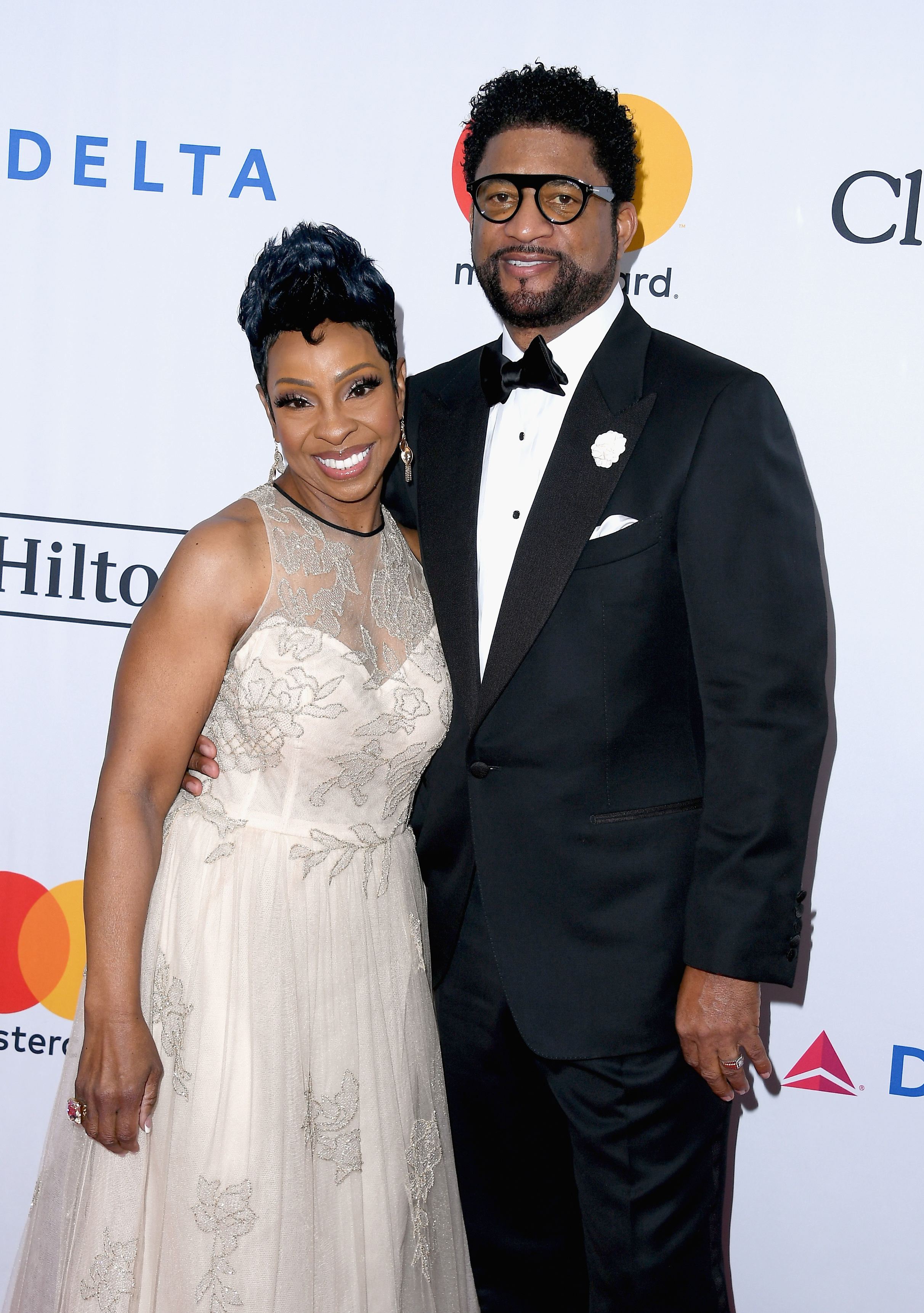 Recording artist Gladys Knight (L) and entrepreneur William McDowell attend the Clive Davis and Recording Academy Pre-GRAMMY Gala and GRAMMY Salute to Industry Icons Honoring Jay-Z on January 27, 2018, in New York City | Source: Getty Images