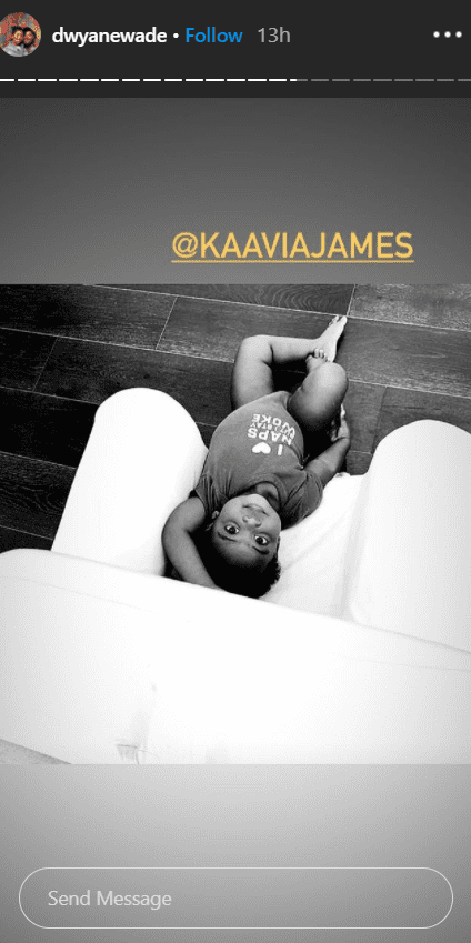 Kaavia James poses on her dad's Instagram story. | Source: Instagram.com/DwyaneWade