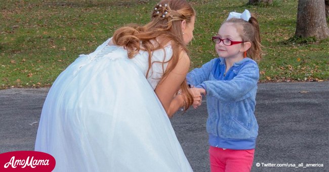 5-year-old autistic girl confuses a bride with Cinderella, and her kind reaction went viral