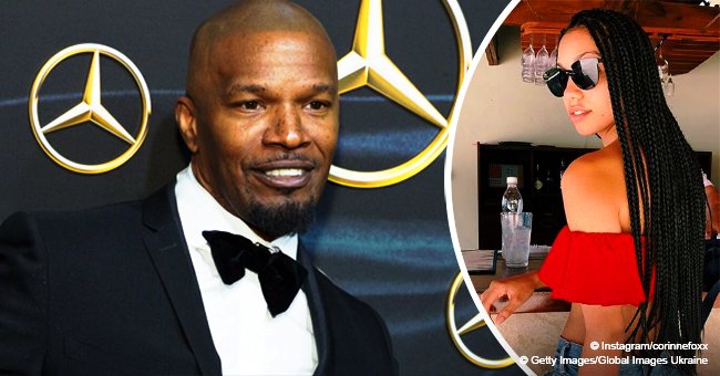 Jamie Foxx's grown daughter Corinne stuns in skimpy red top & waist-length braids in pic