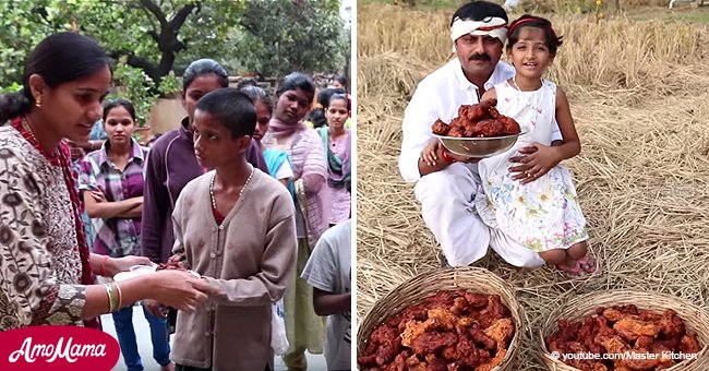 Good Samaritan fries 200 pieces of delicious chicken for hungry orphans