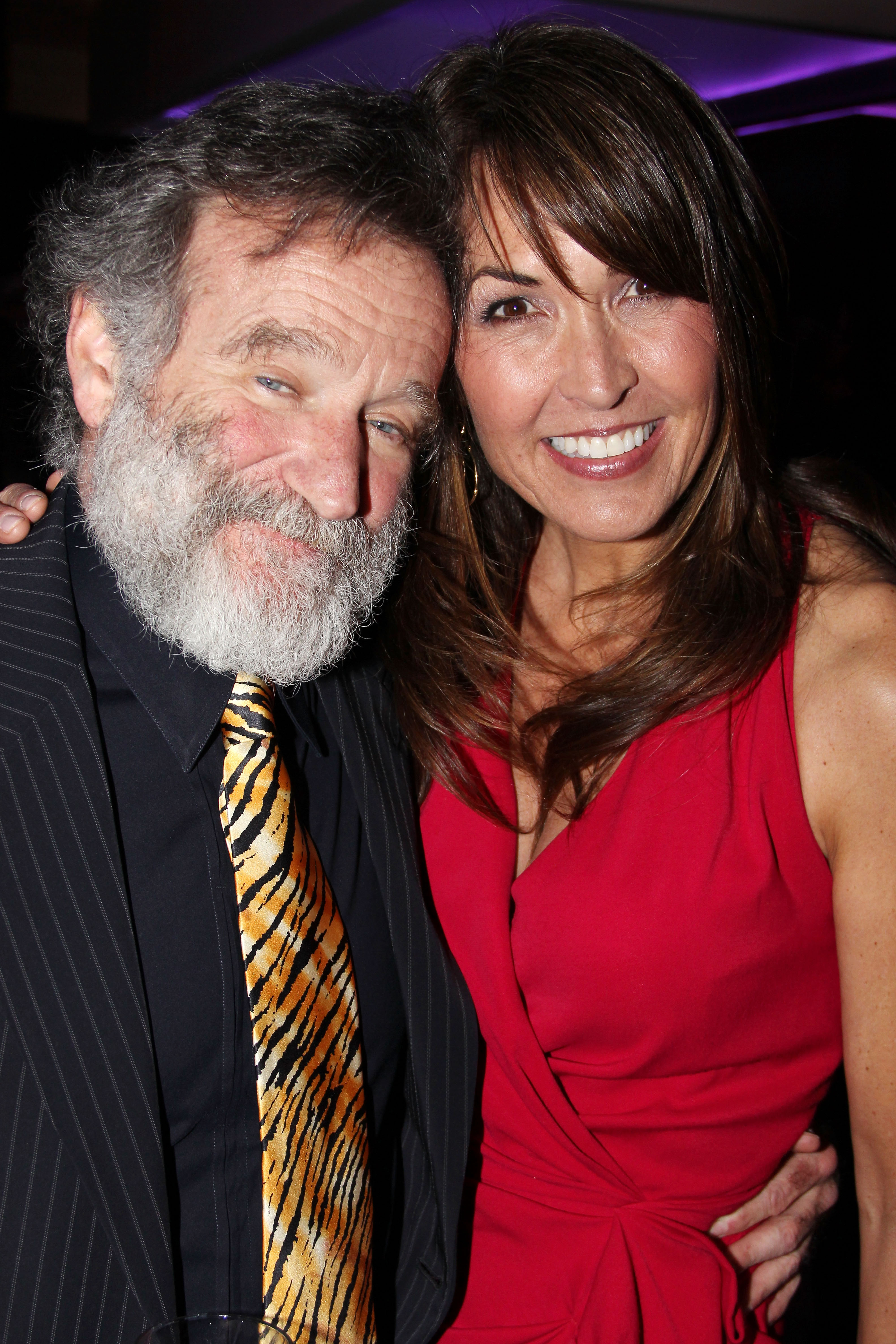 Robin Williams and Susan Schneider pose at the Opening Night after party for "Bengal Tiger on March 31, 2011, in New York City. | Source: Getty Images