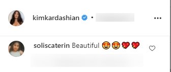 Screenshot of comments on Kim Kardashian's post. | Source: Instagram/KimKardashian