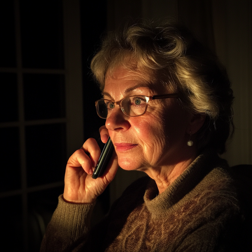 A woman talking on the phone | Source: Midjourney